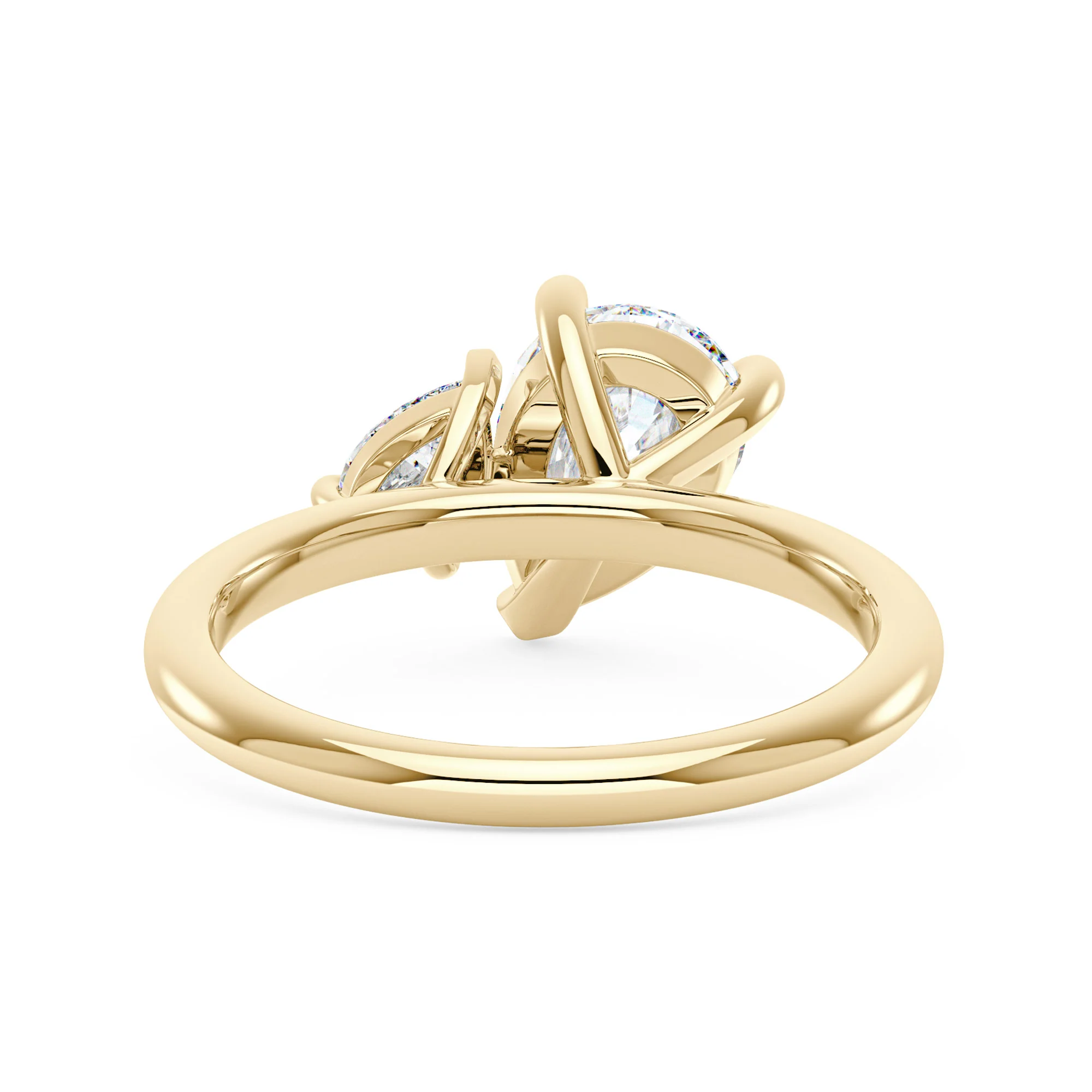 2.5 Carat Pear Moissanite Toi et Moi Ring - Image 6
