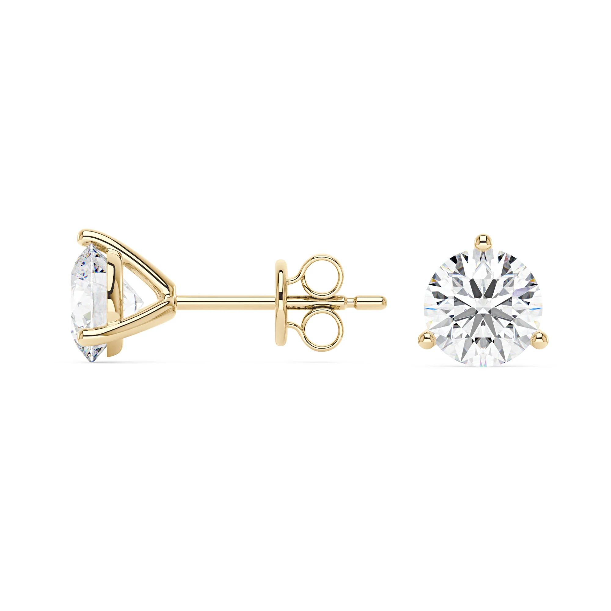 2 Carat Moissanite 3-Prong Stud Earrings - Image 3