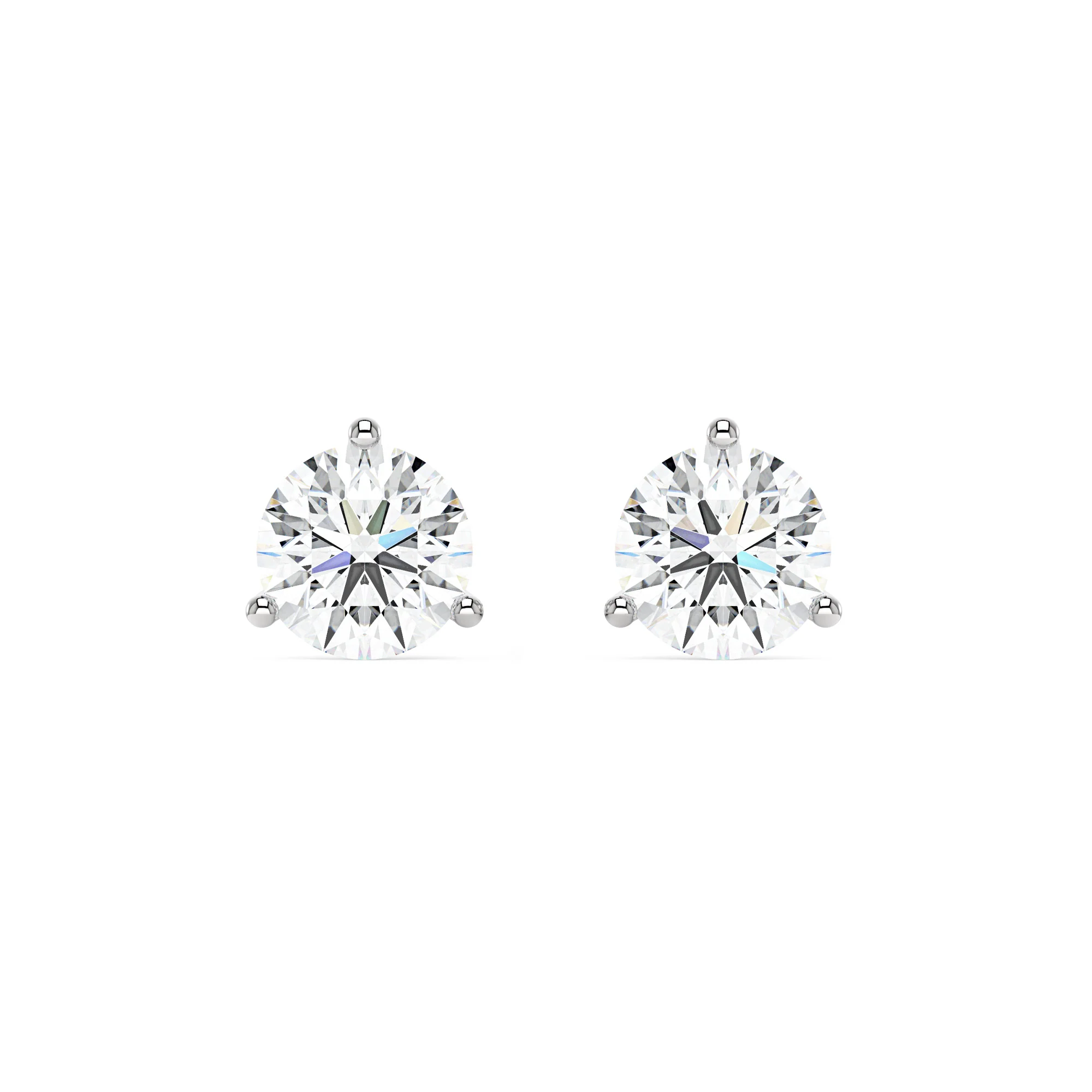 2 Carat Moissanite 3-Prong Stud Earrings - Image 4