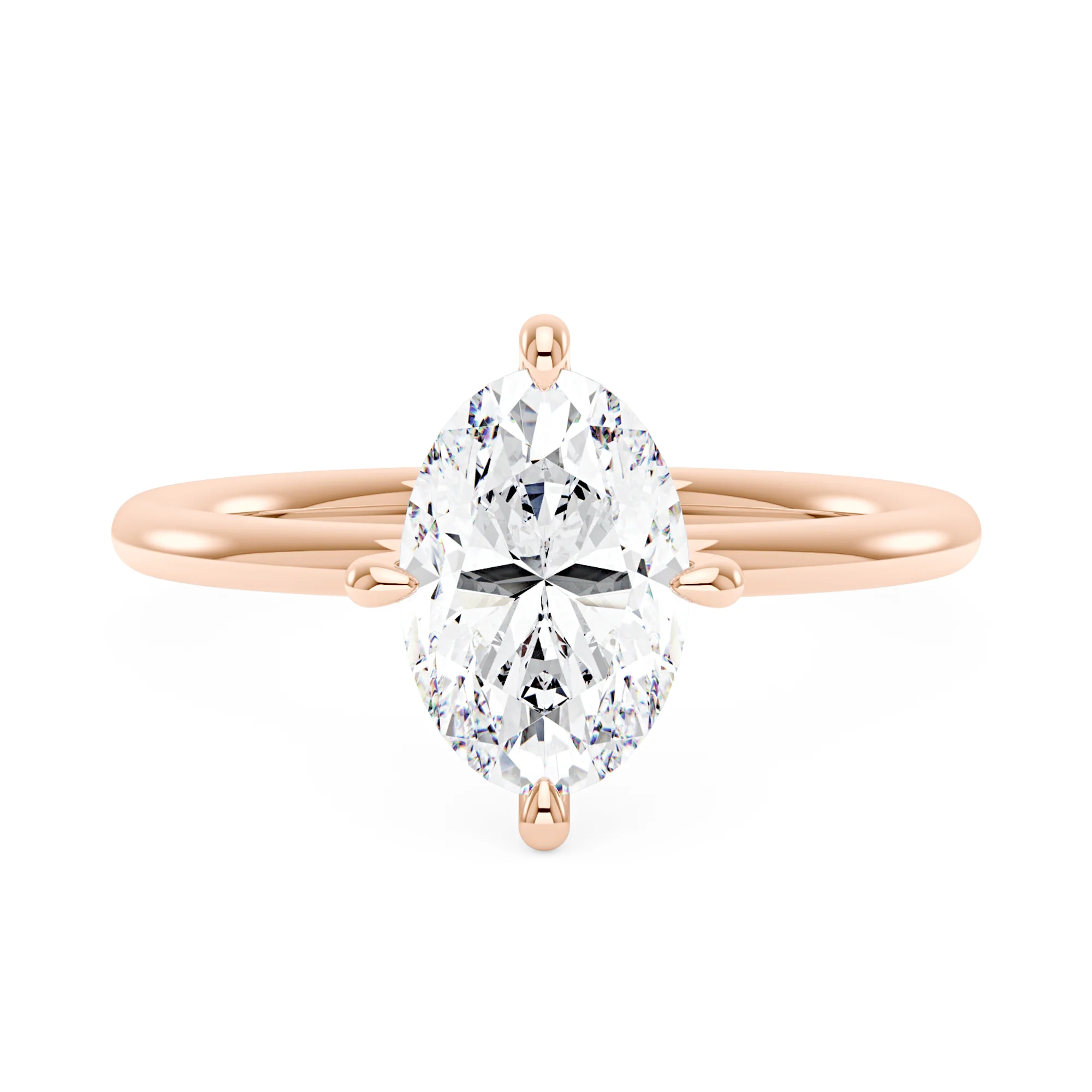 Elongated Oval Moissanite Solitaire Ring - Image 7