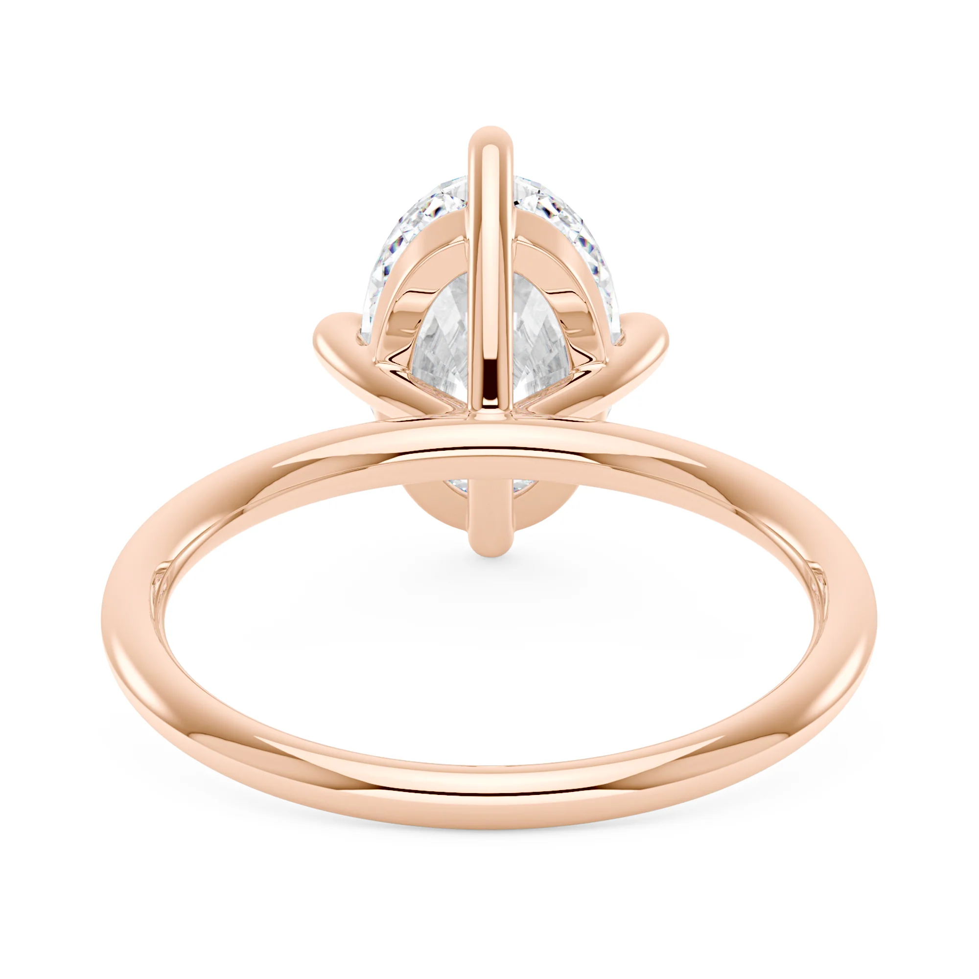 Elongated Oval Moissanite Solitaire Ring - Image 9