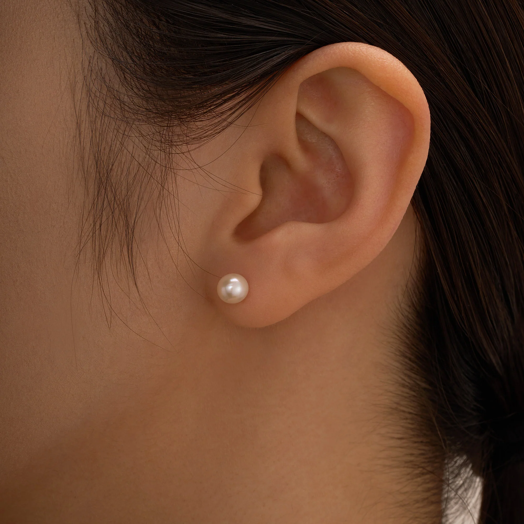 6-7 mm Pearl Stud Earrings in 14K Gold - Image 4