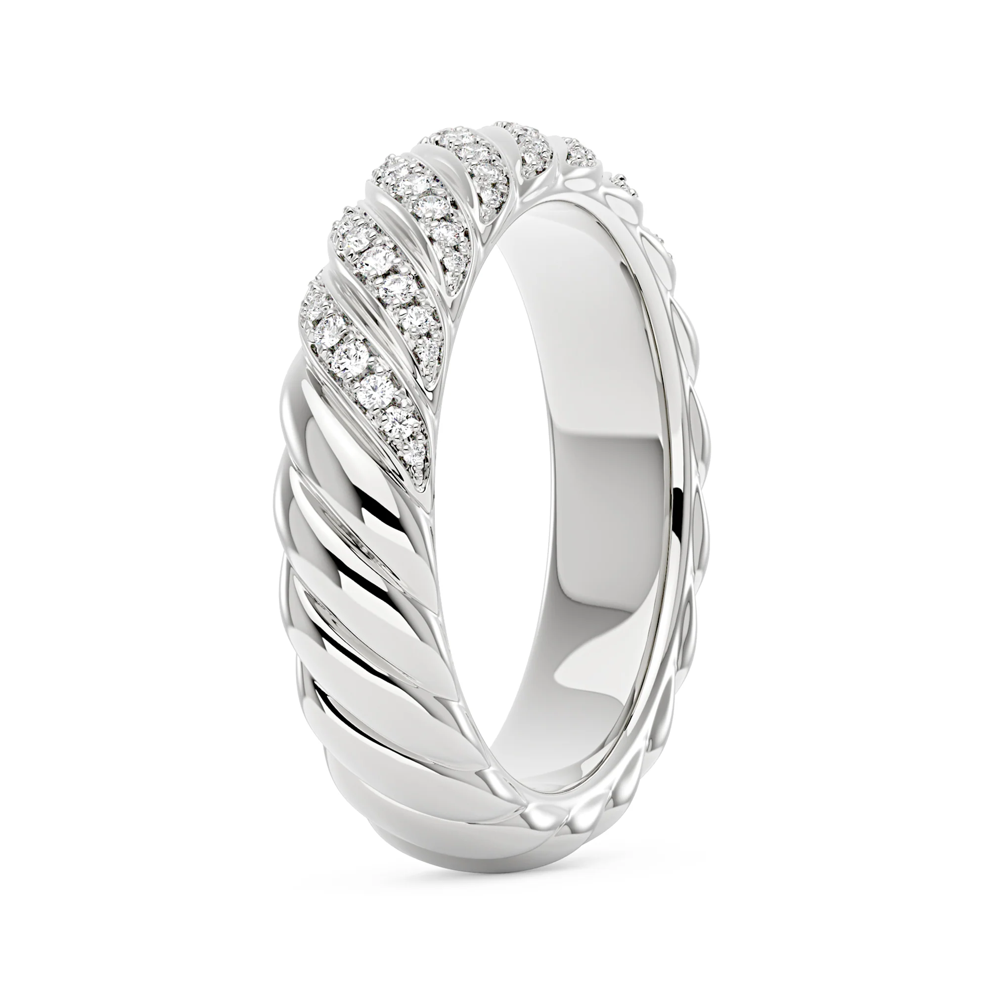 Art Deco Scattered Moissanite Eternity Ring - Image 5