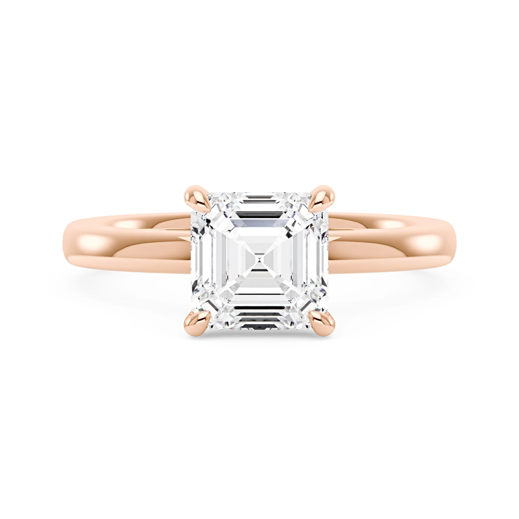 Classic Asscher Cut Moissanite Solitaire Ring - Image 7