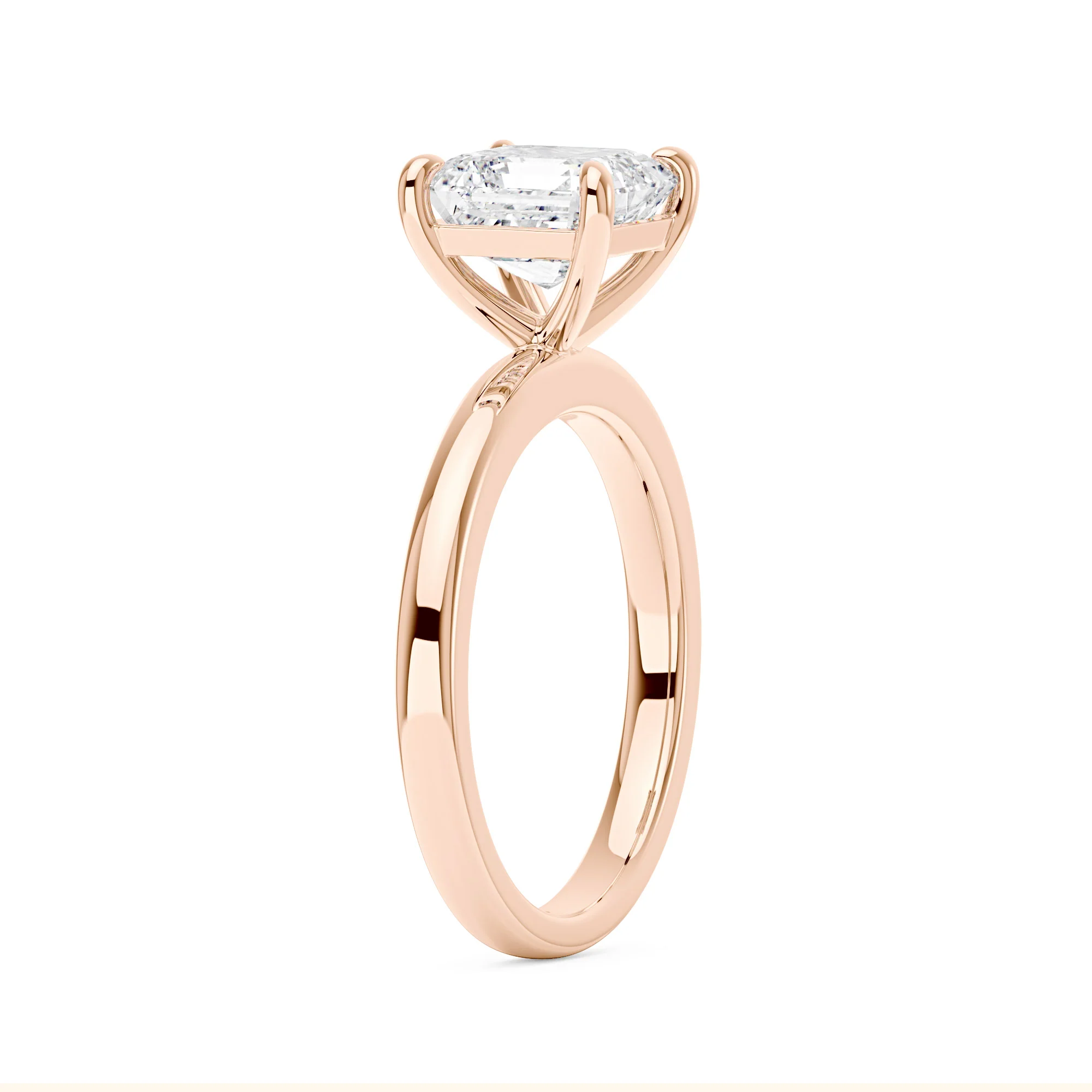 Classic Asscher Cut Moissanite Solitaire Ring - Image 8