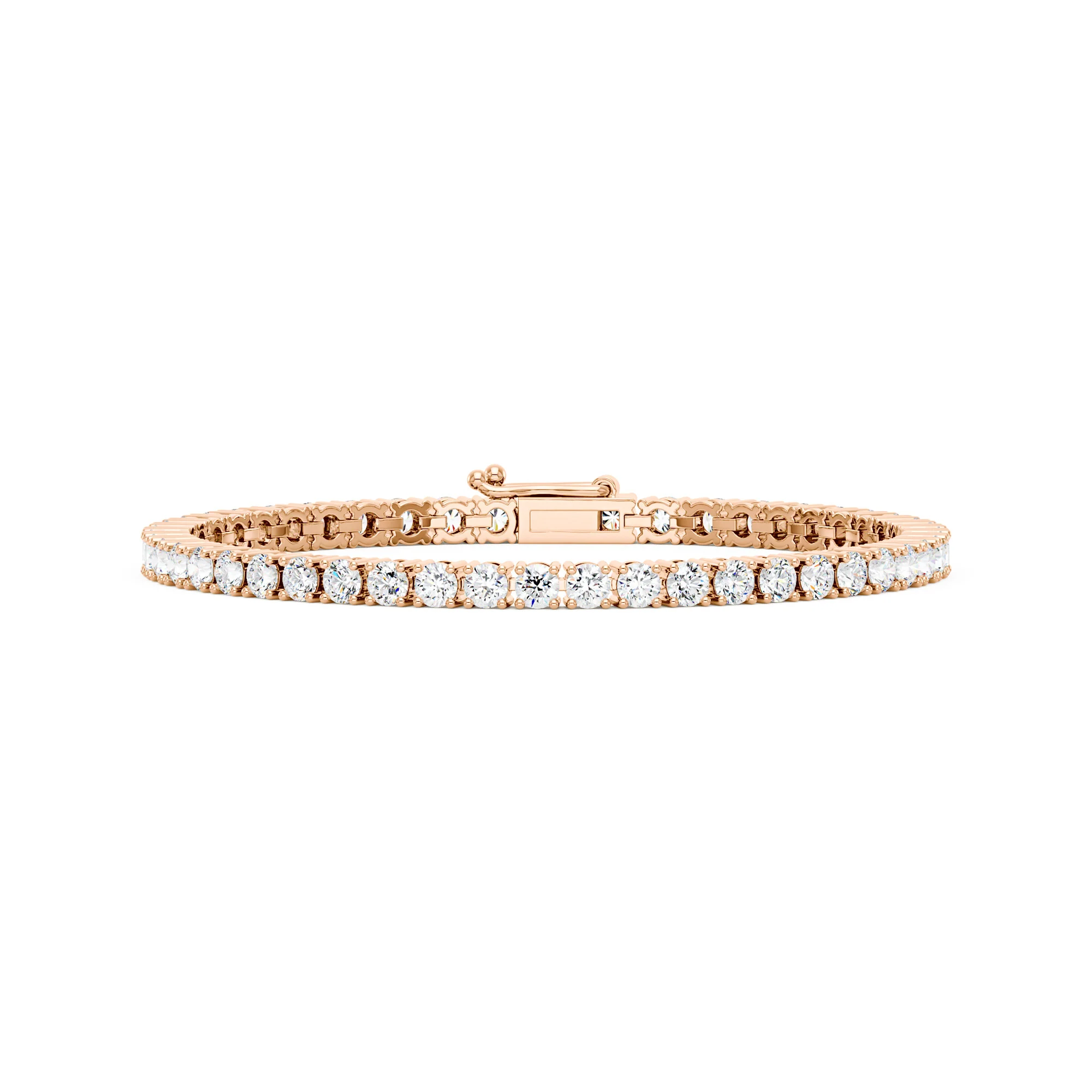 7.2 Carat Classic Round Moissanite Tennis Bracelet in 14K Gold - Image 5