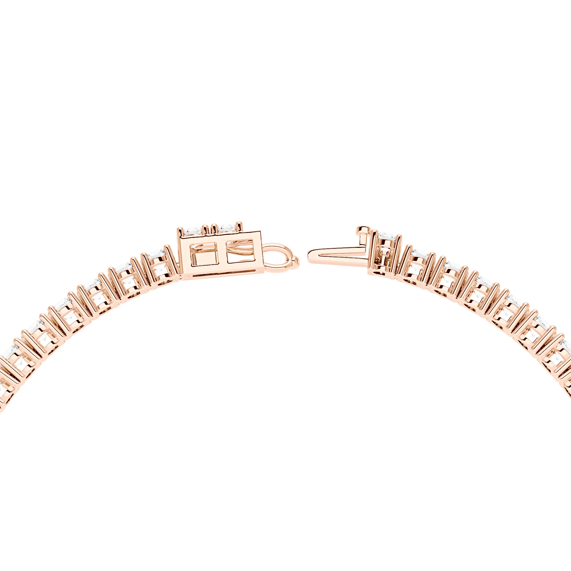 7.2 Carat Classic Round Moissanite Tennis Bracelet in 14K Gold - Image 6