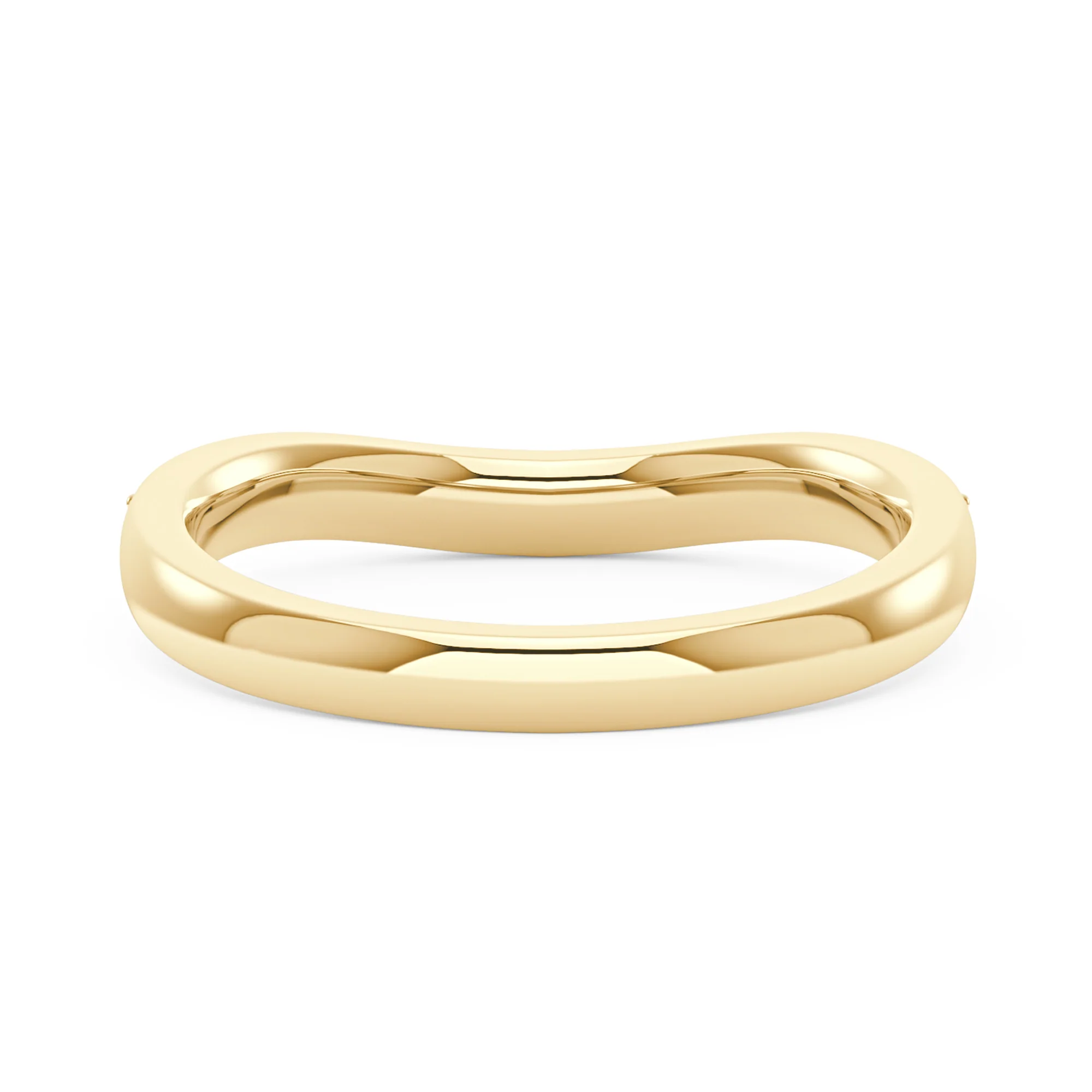 Art Deco Curved Moissanite Pavé Half Eternity Band - Image 6