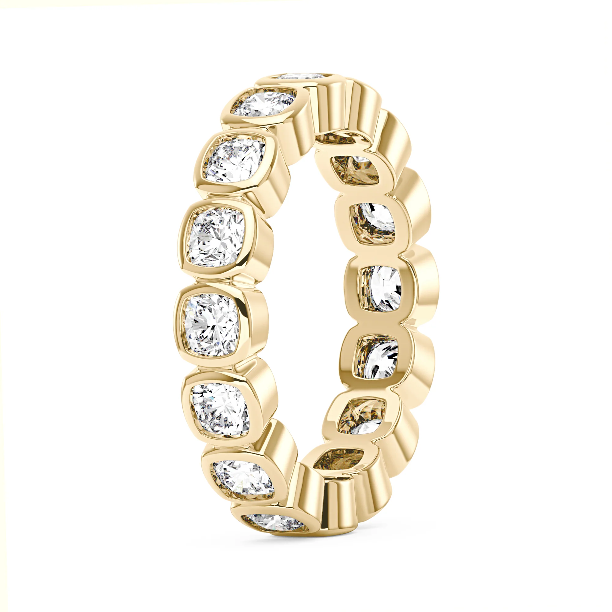 Cushion Moissanite Bezel Eternity Band - Image 3