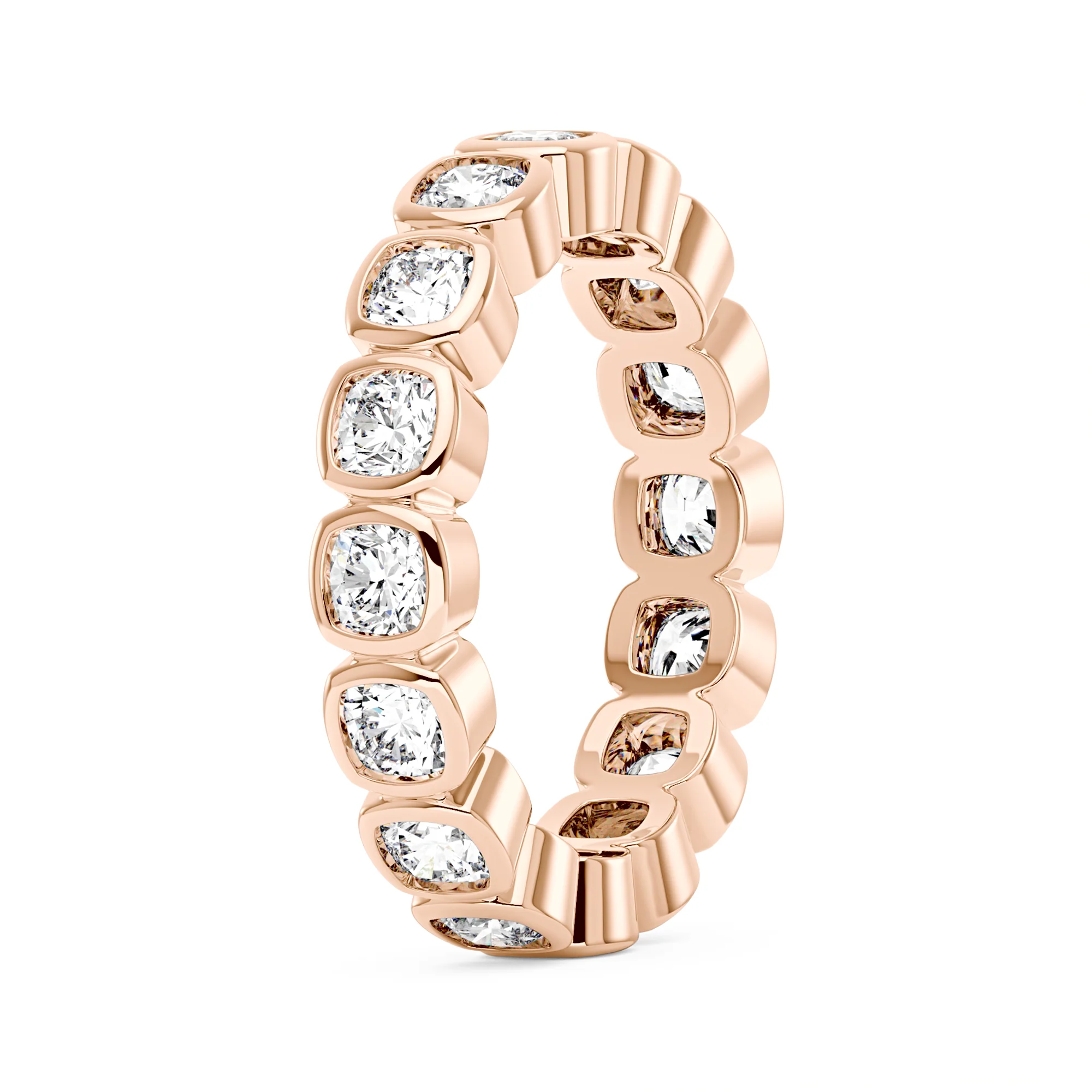 Cushion Moissanite Bezel Eternity Band - Image 8