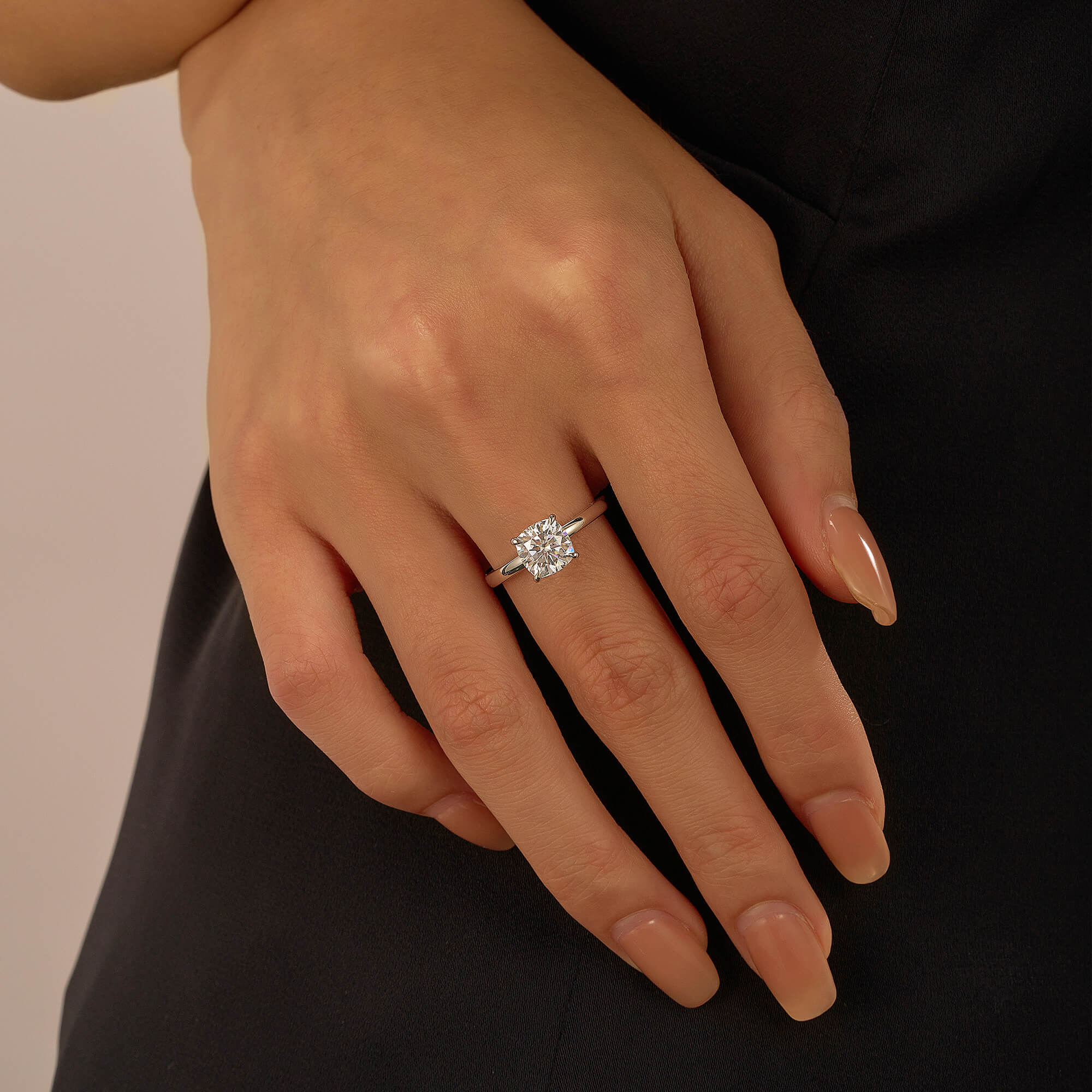 Cushion-Cut Moissanite Solitaire Engagement Ring - Image 12