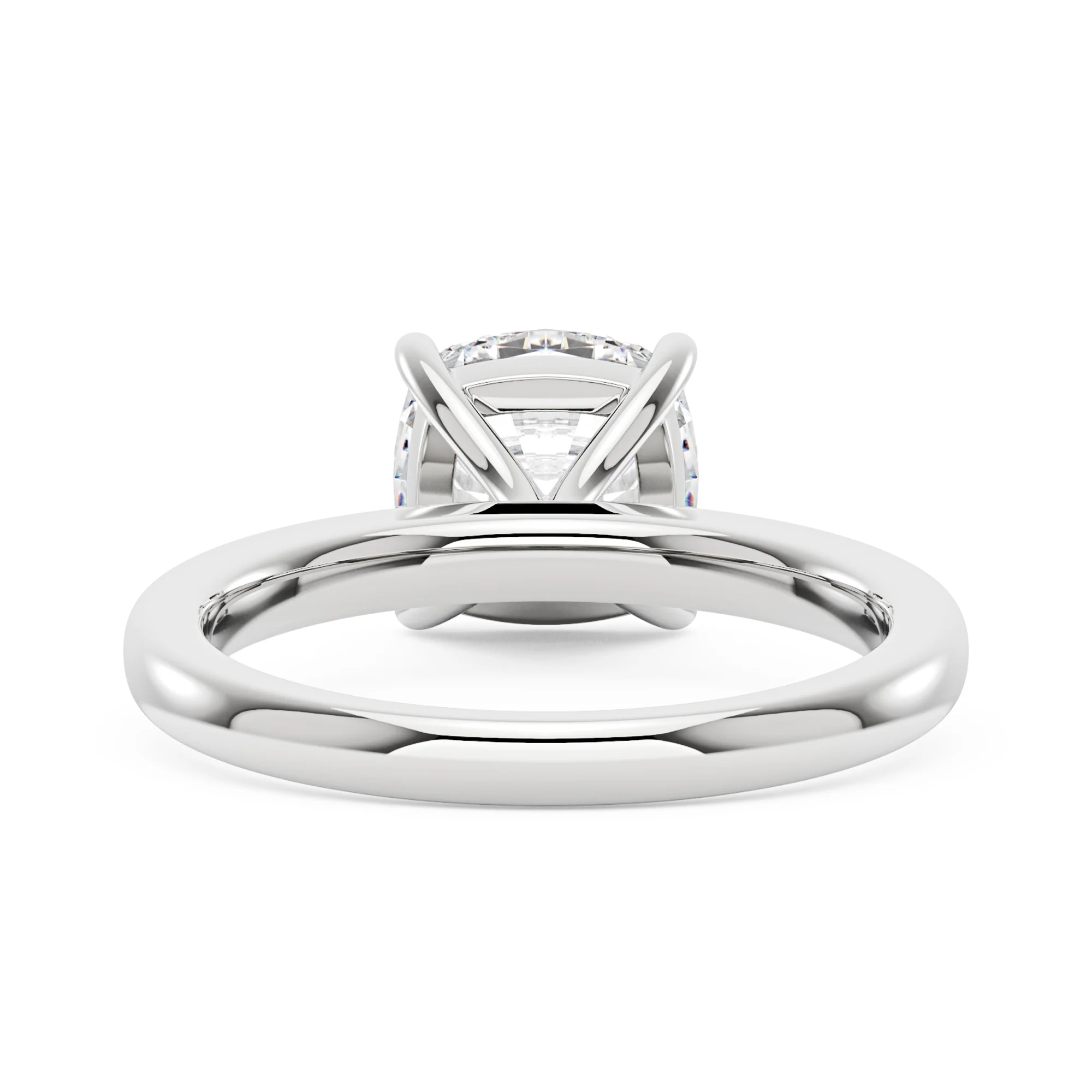 Cushion-Cut Moissanite Solitaire Engagement Ring - Image 3