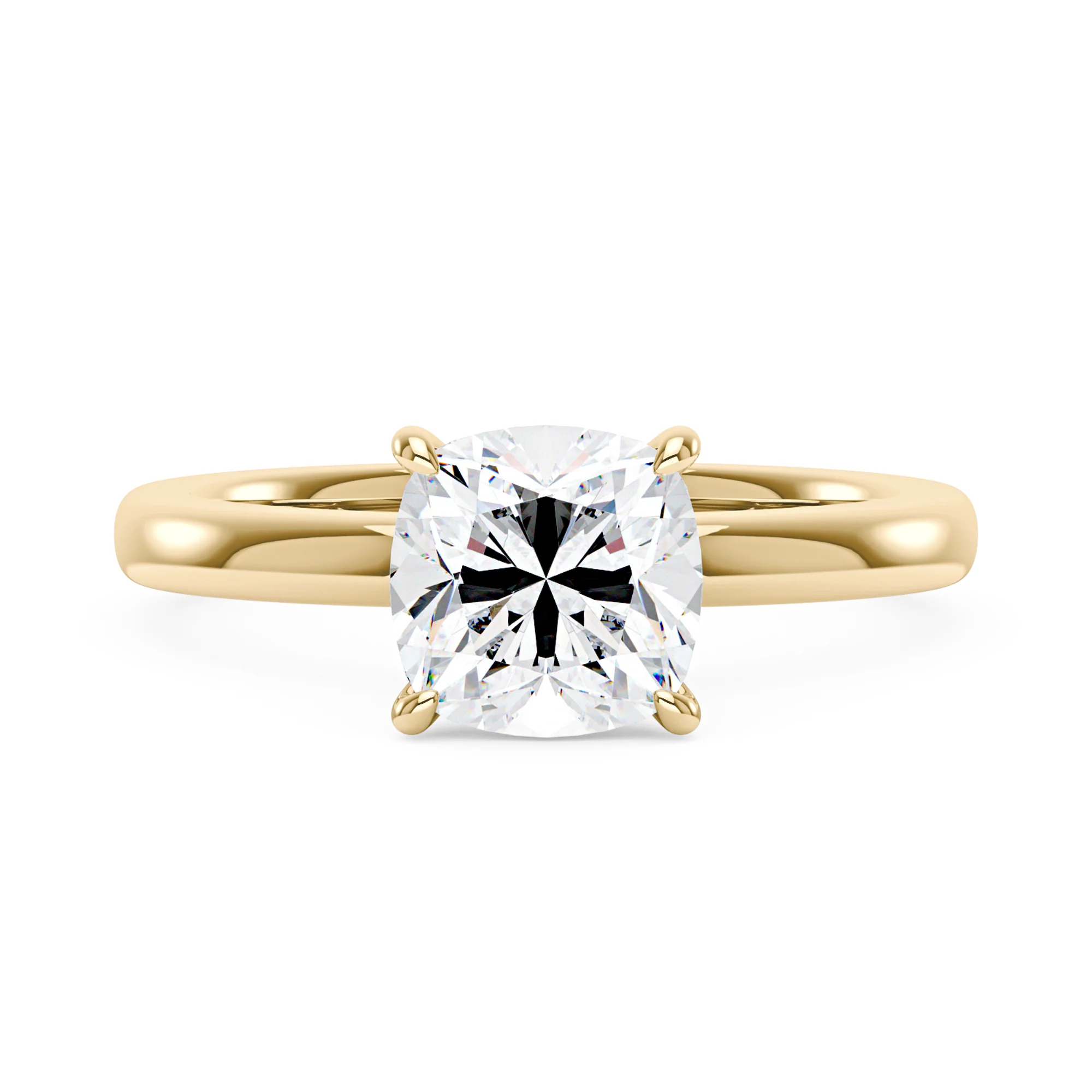 Cushion-Cut Moissanite Solitaire Engagement Ring - Image 4