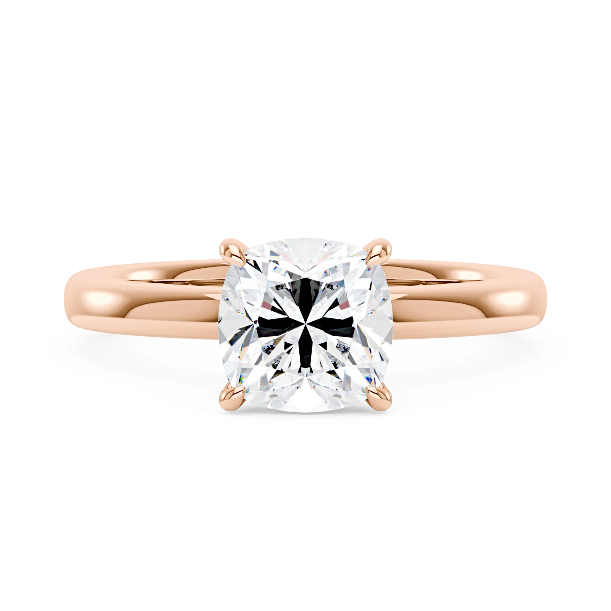 Cushion-Cut Moissanite Solitaire Engagement Ring - Image 7