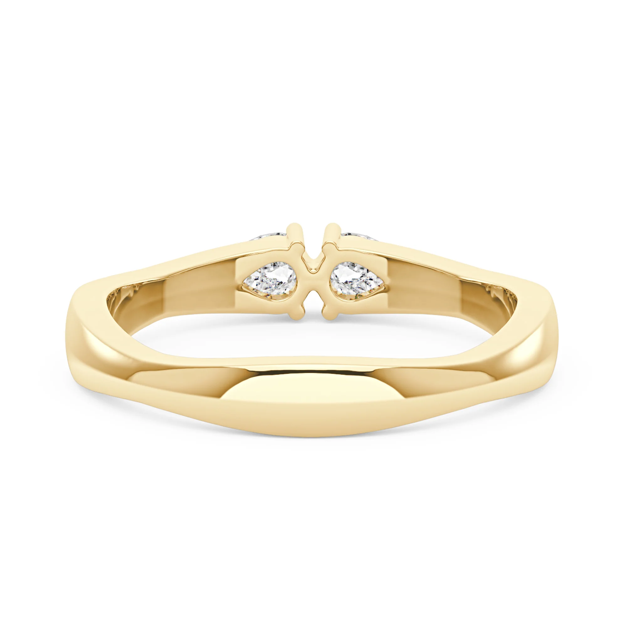 Twin Pear Moissanite Stackable Band - Image 3
