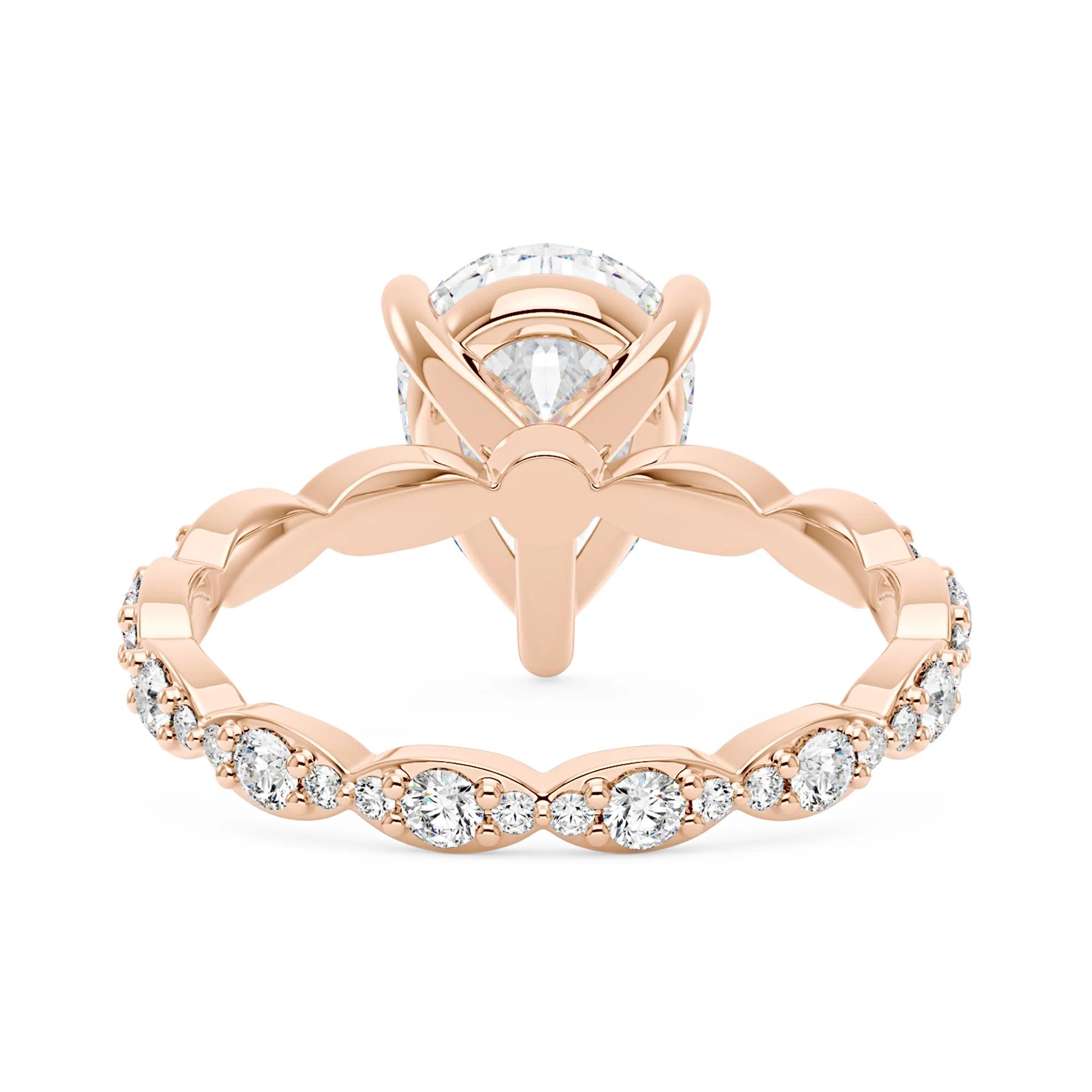 Elegant Pear Shape Moissanite Engagement Ring - Image 9