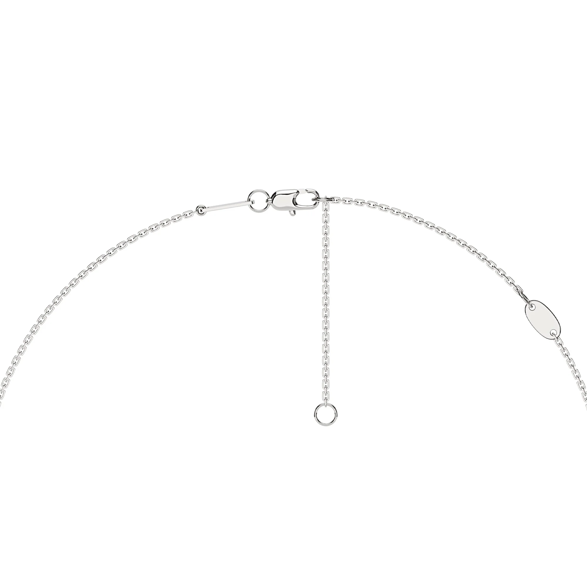 Elegant Round Moissanite Halo Pendant Necklace - Image 3