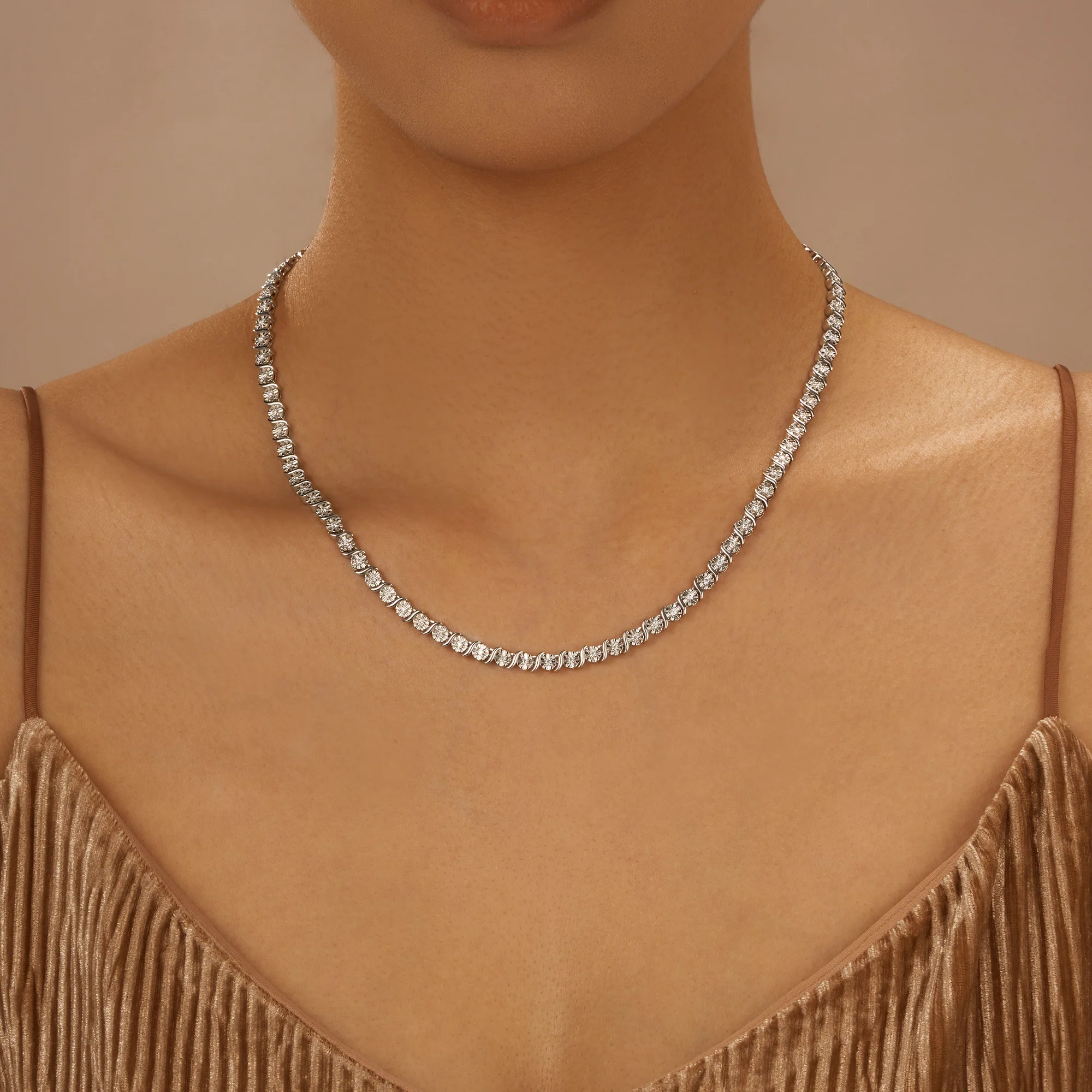 Elegant Tennis Necklace with Moissanites - Image 10