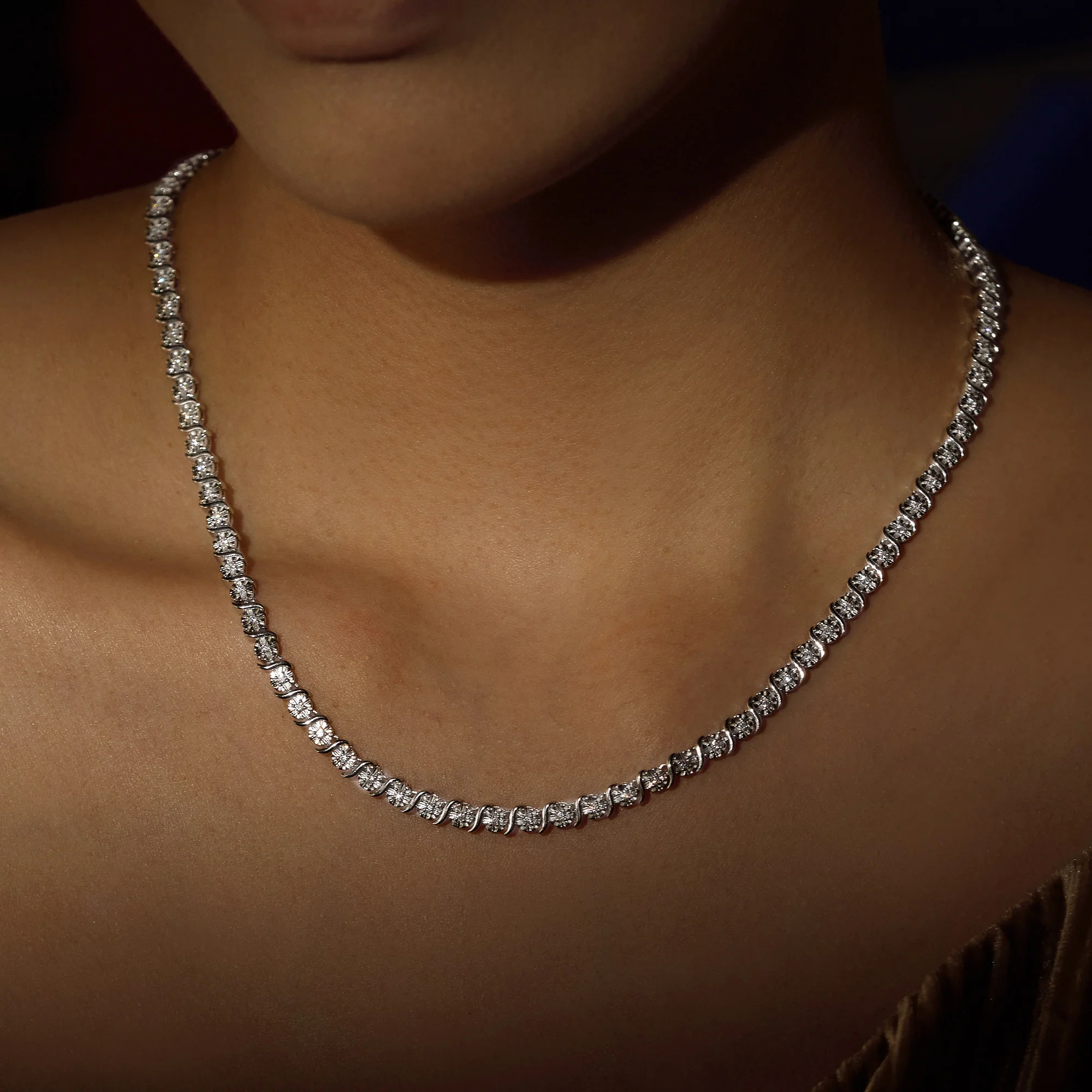 Elegant Tennis Necklace with Moissanites - Image 12