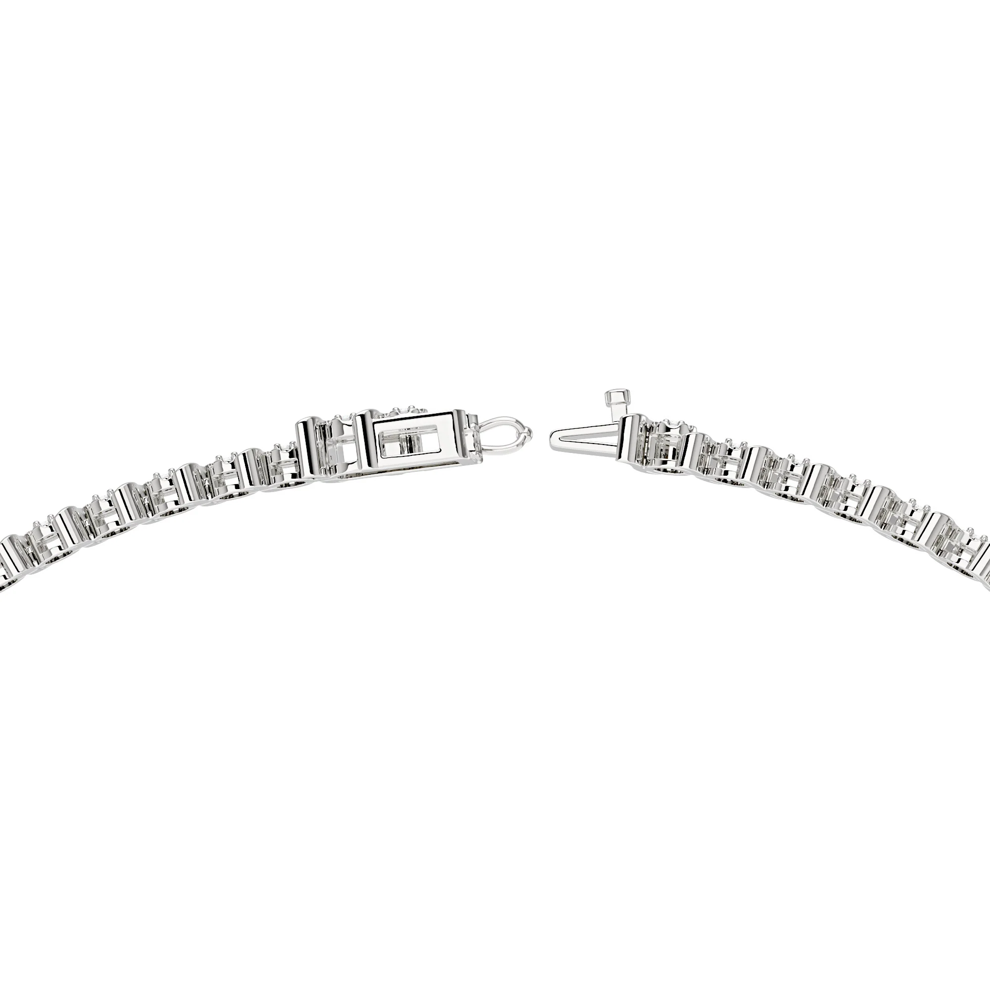 Elegant Tennis Necklace with Moissanites - Image 3