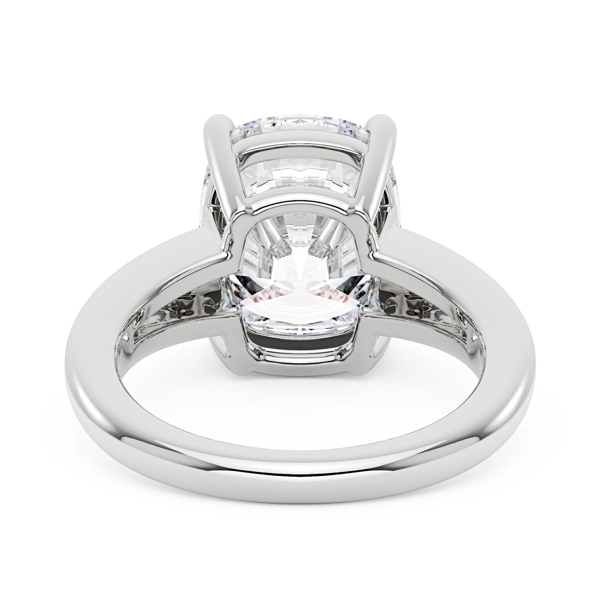 Elongated Cushion Cut Moissanite Solitaire Engagement Ring - Image 3