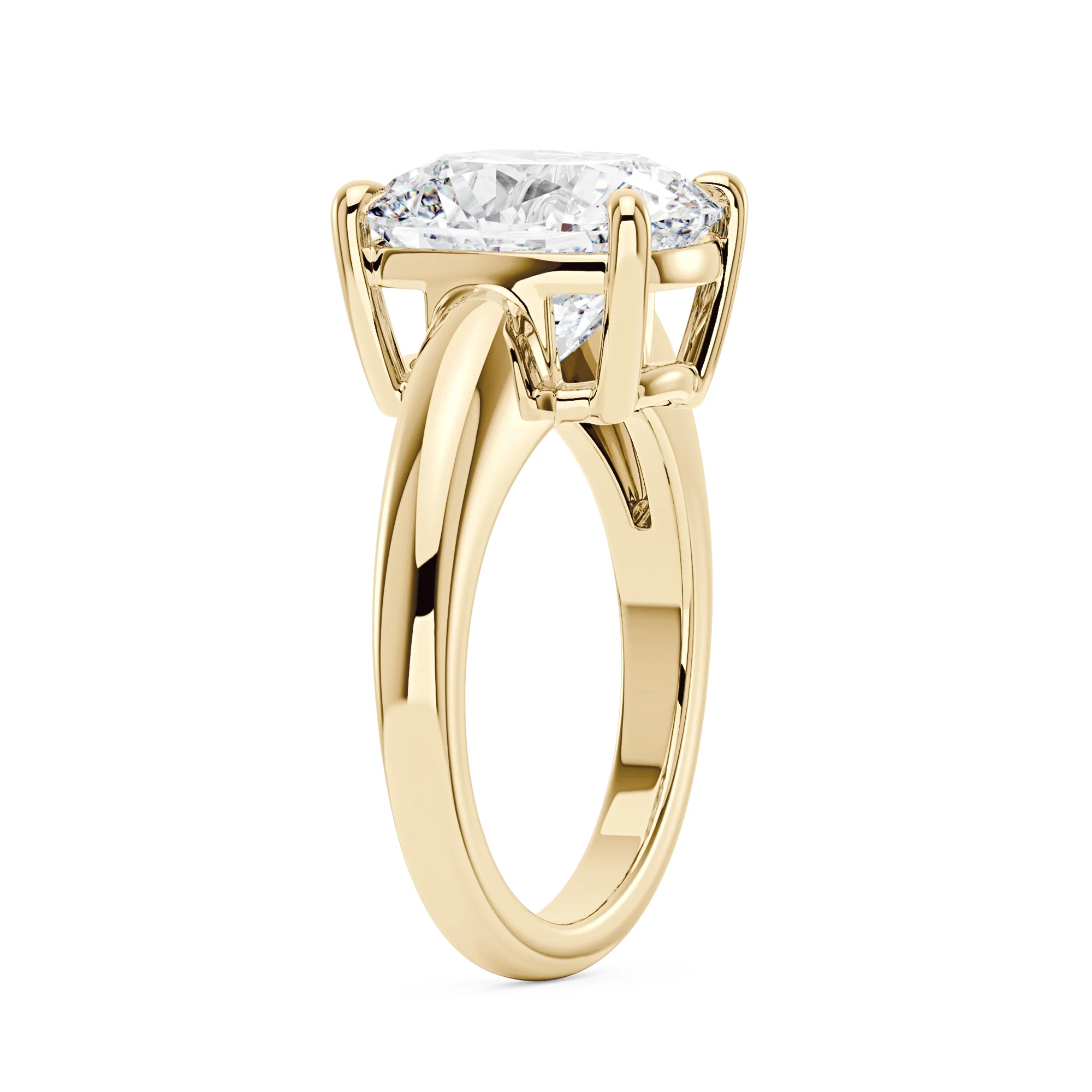 Elongated Cushion Cut Moissanite Solitaire Engagement Ring - Image 5