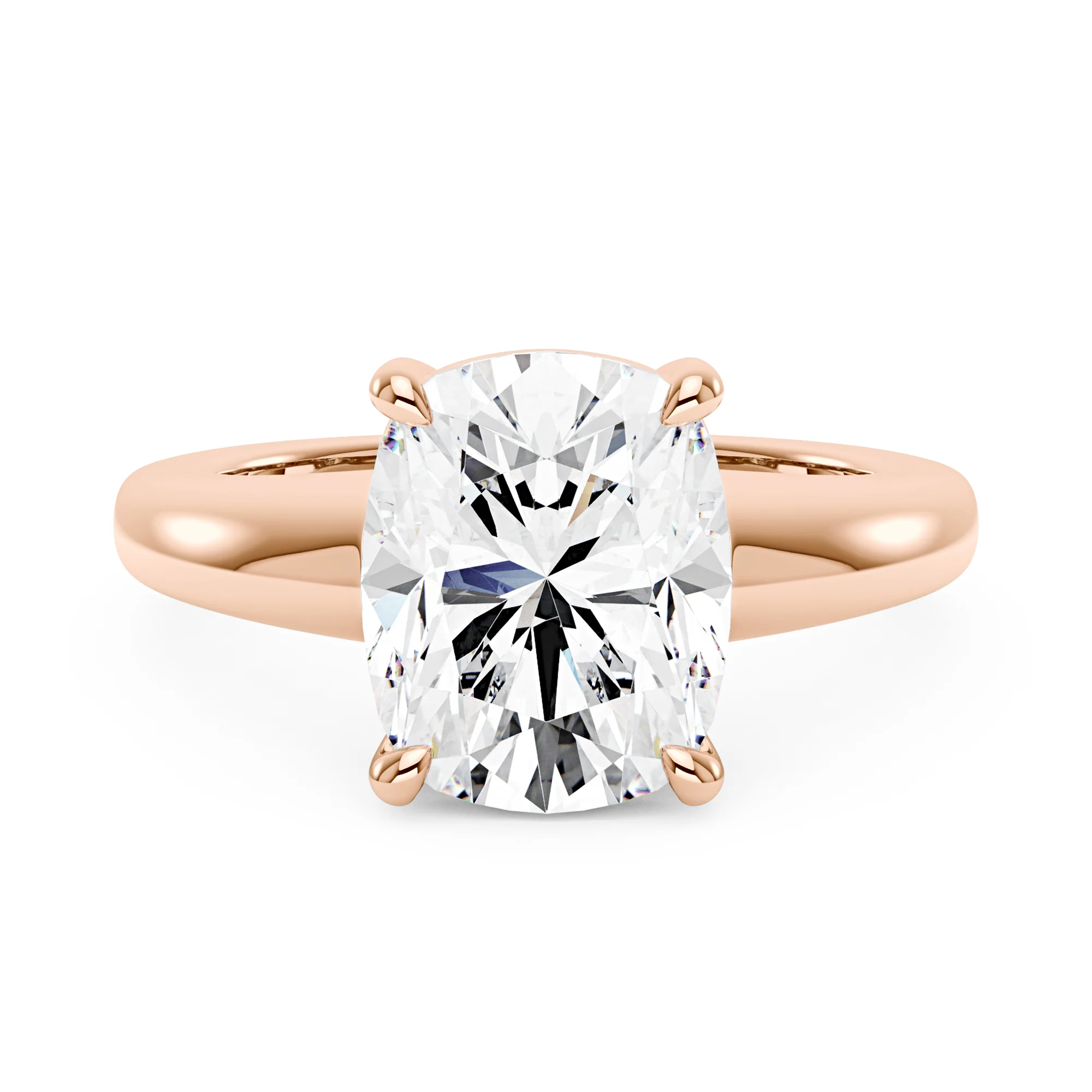 Elongated Cushion Cut Moissanite Solitaire Engagement Ring - Image 7
