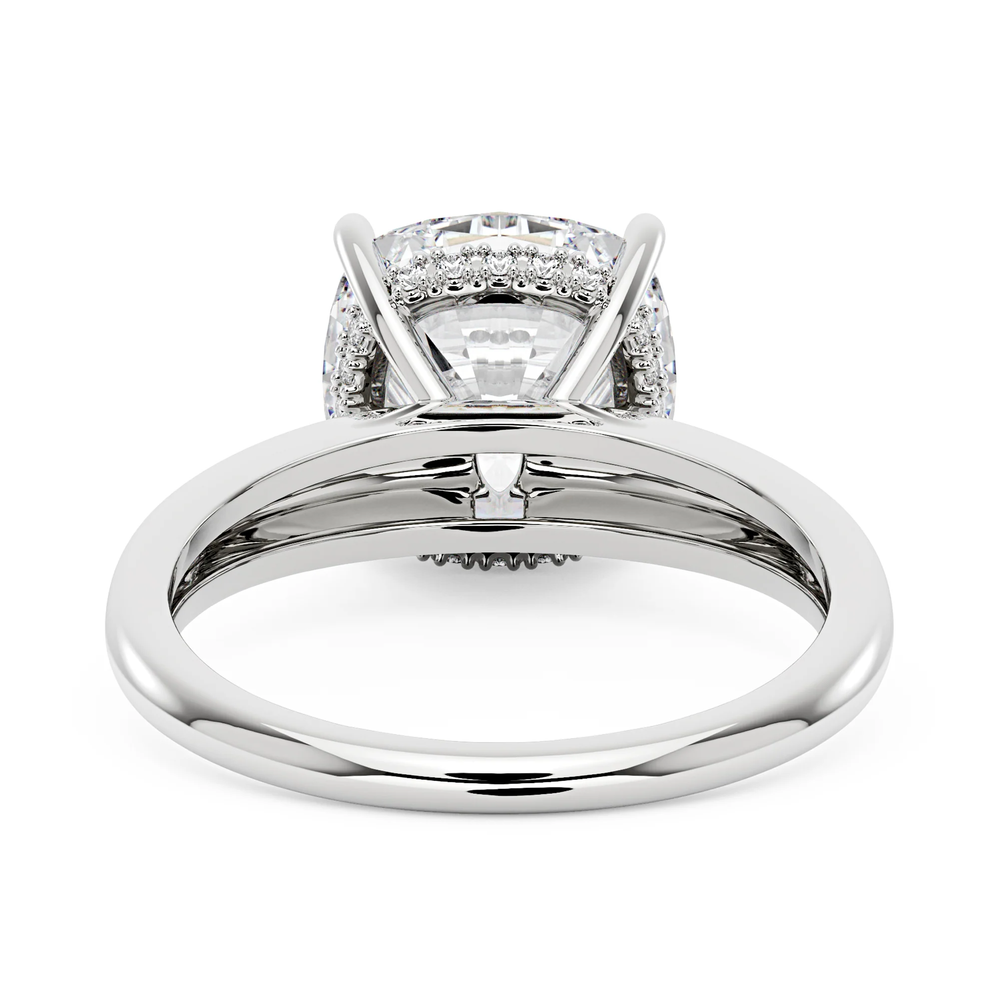 Elongated Cushion Moissanite Engagement Ring - Image 3