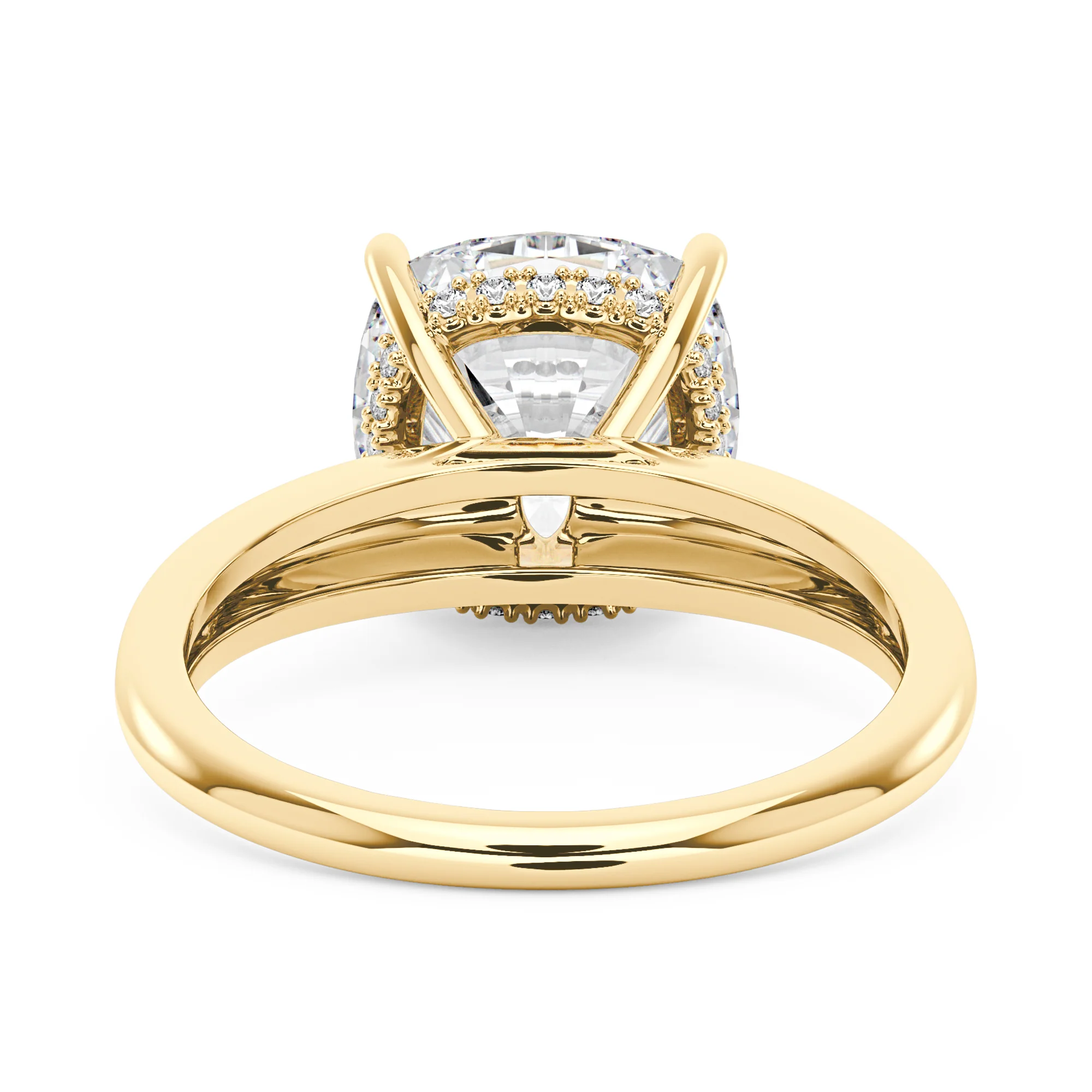 Elongated Cushion Moissanite Engagement Ring - Image 6