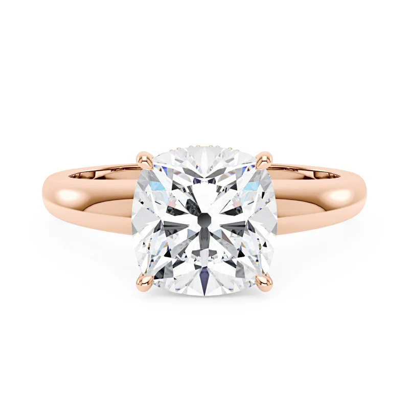 Elongated Cushion Moissanite Engagement Ring - Image 7