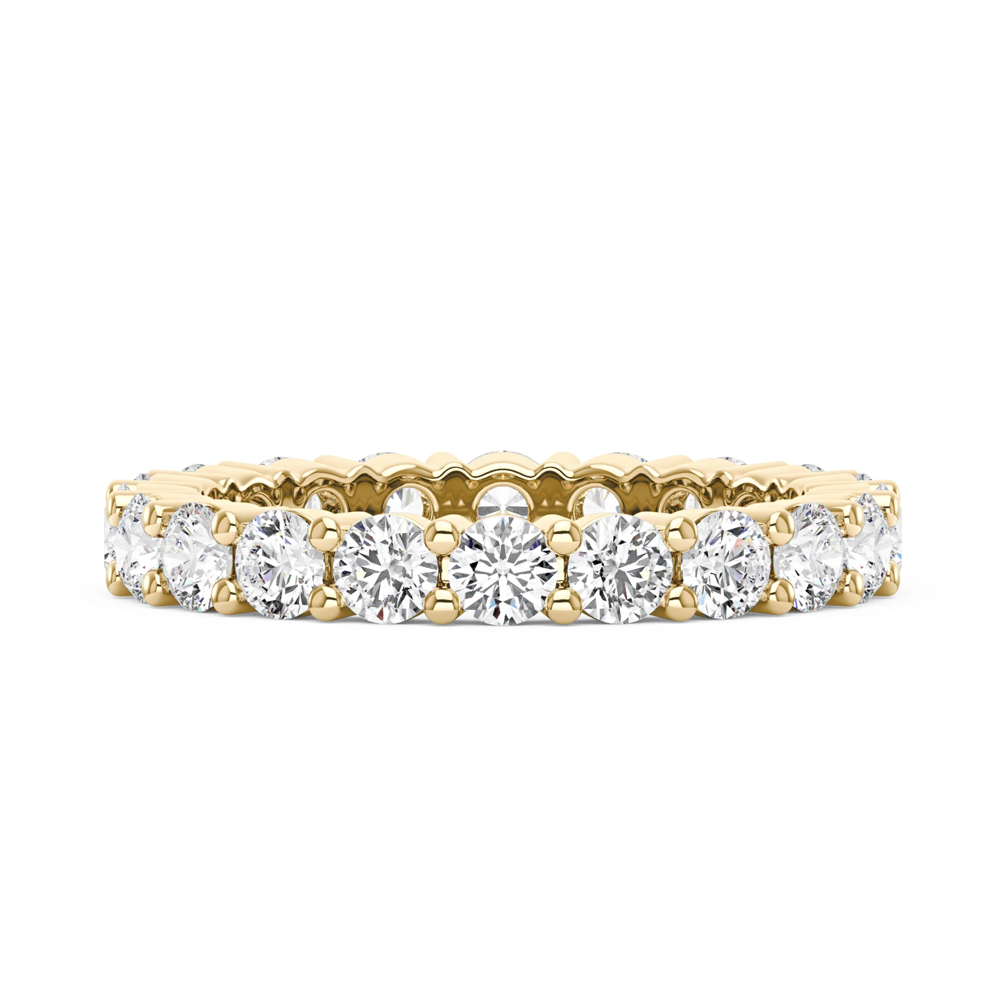 Elongated Cushion Moissanite Solitaire Ring and Full Eternity Band Bridal Set - Image 7