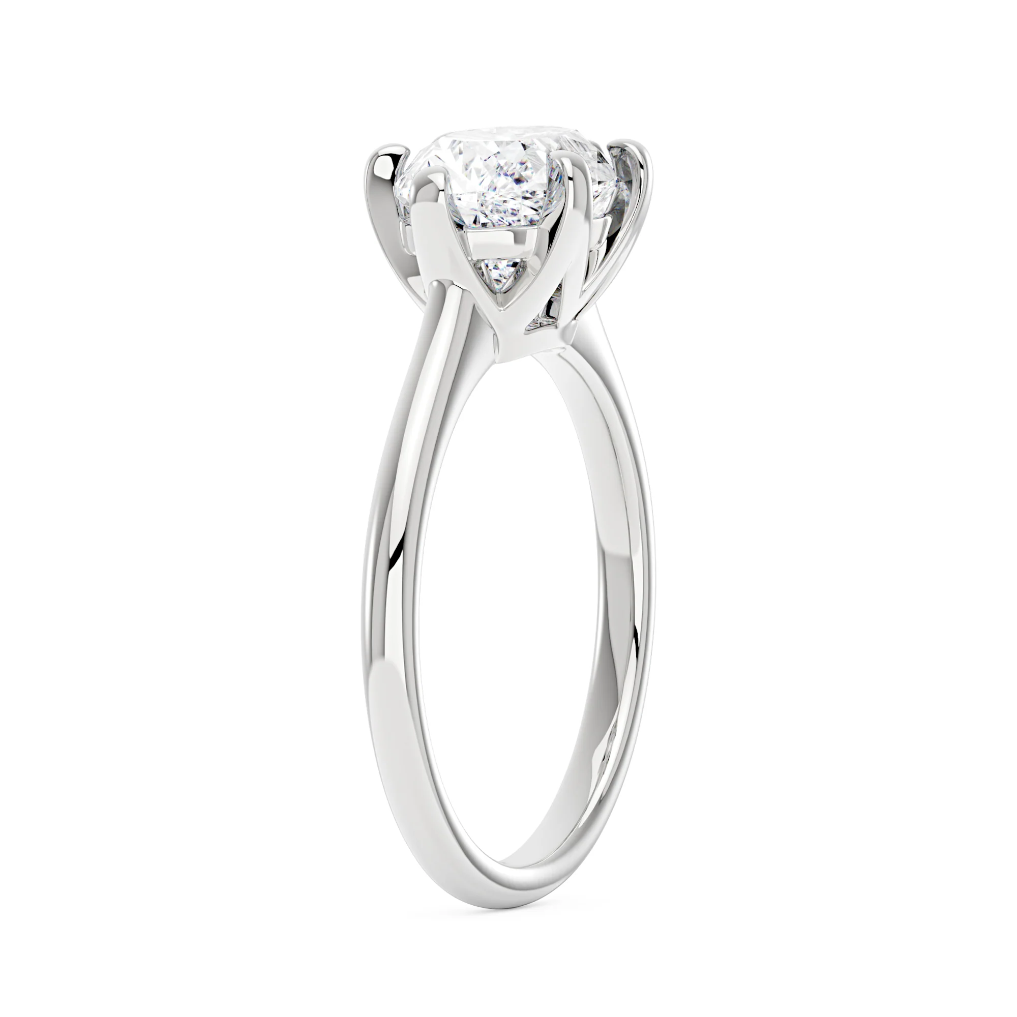 Oval Moissanite East West Engagement Ring - Image 5