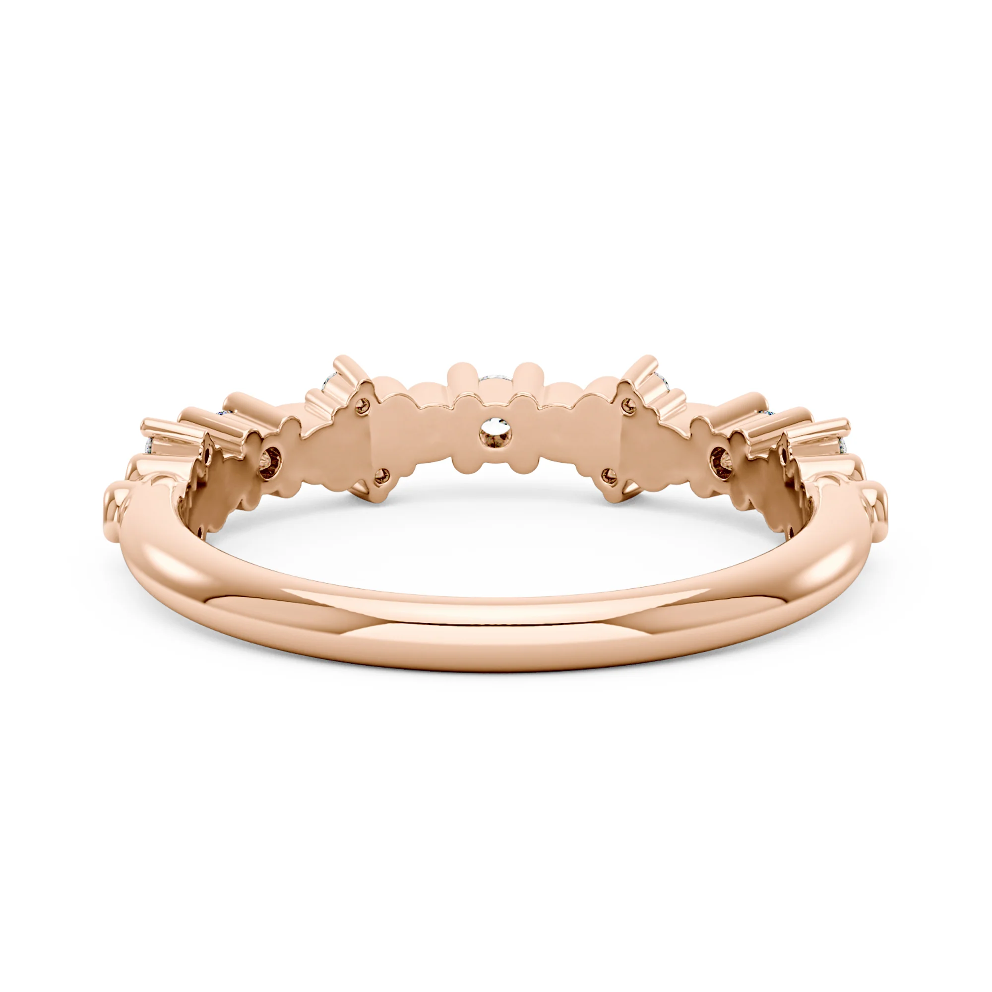Nature Inspired Vine Moissanite Half Eternity Band - Image 9
