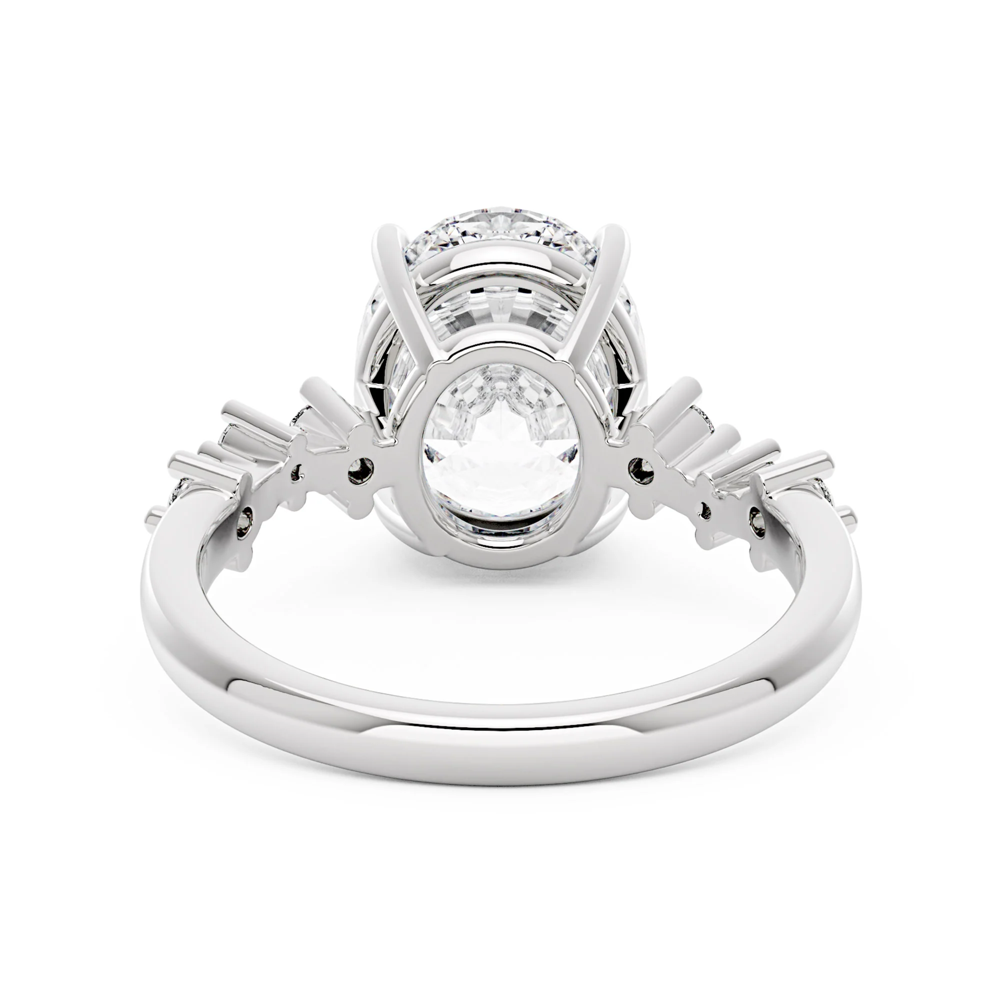 Nature Inspired Oval Cut Moissanite Engagement Ring - Image 6