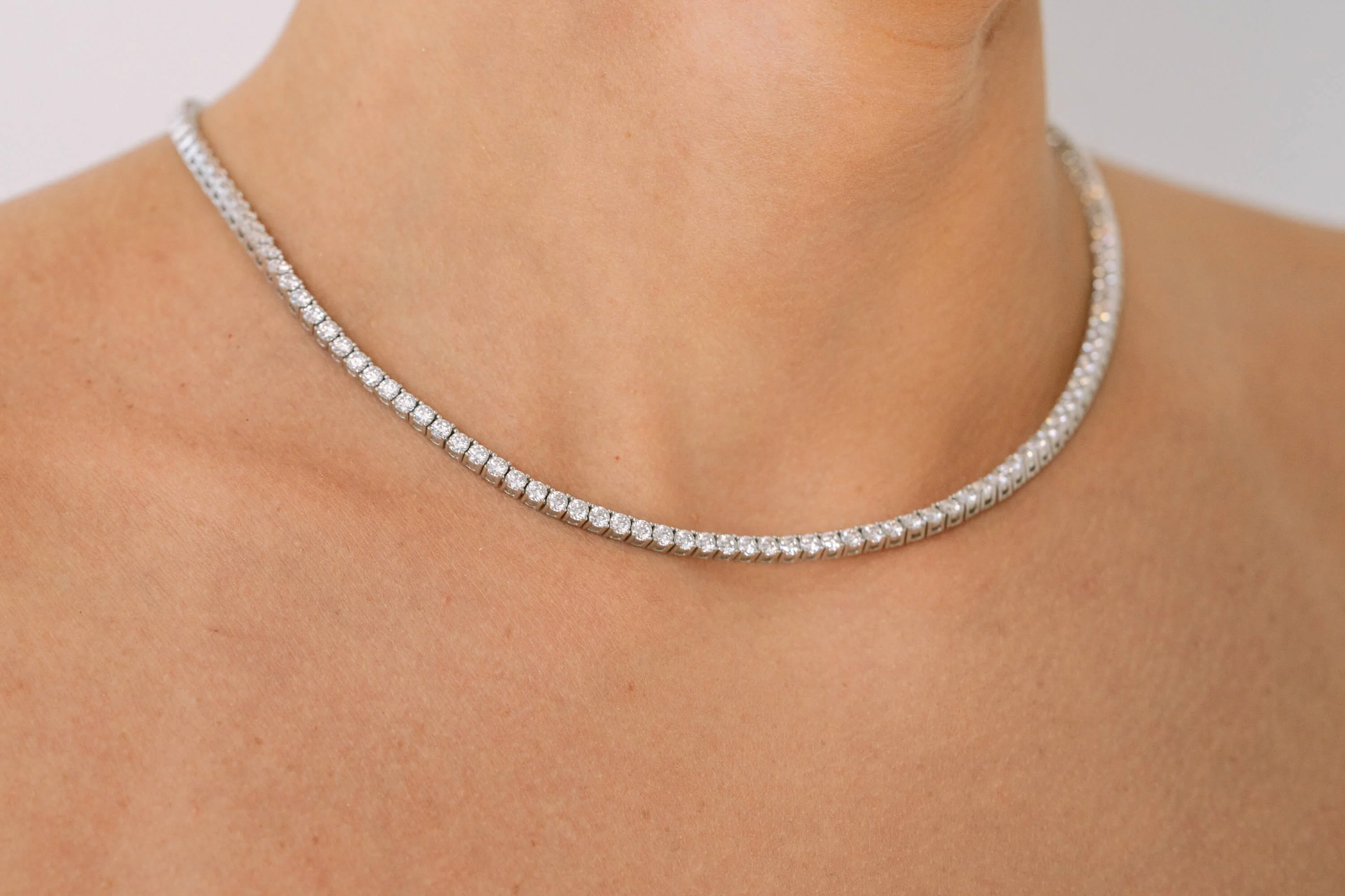 Luxe Moissanite Tennis Necklace in 14K Gold - Image 7