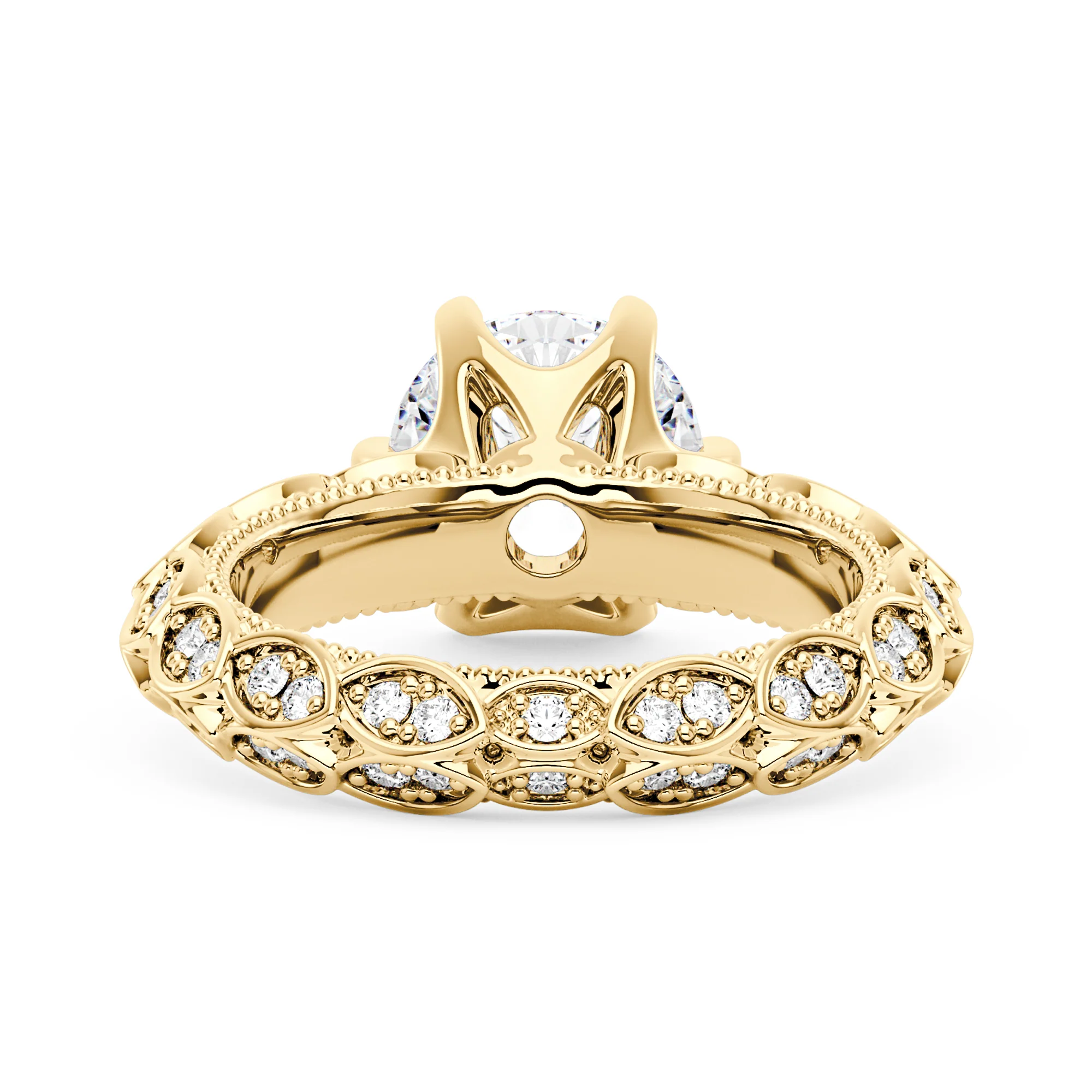 Luxury Band Solitaire Moissanite Engagement Ring - Image 6