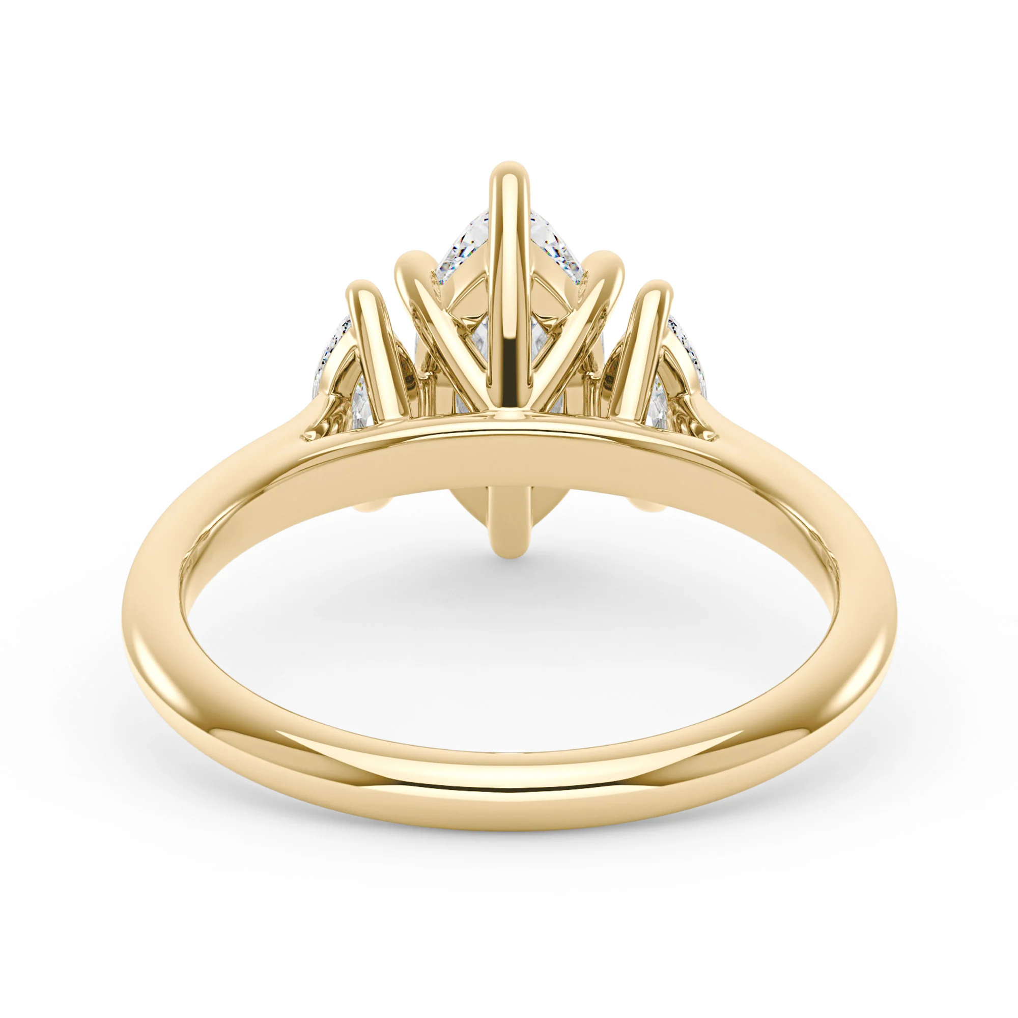 Marquise Moissanite Three Stone Ring - Image 6