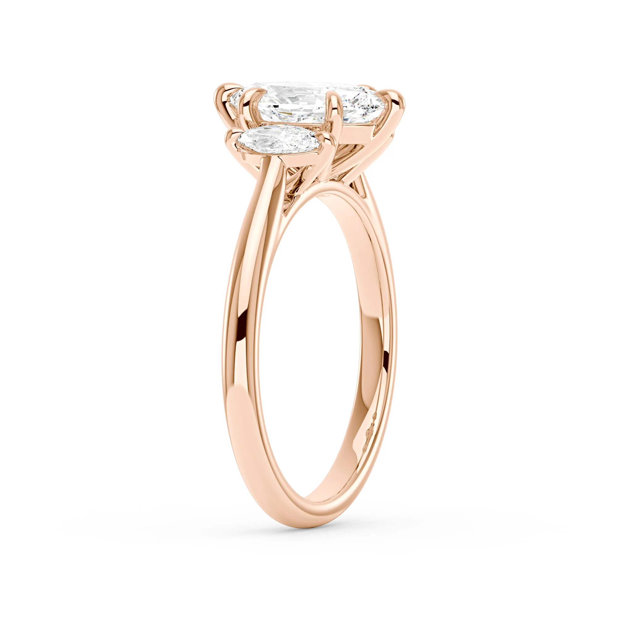 Marquise Moissanite Three Stone Ring - Image 8