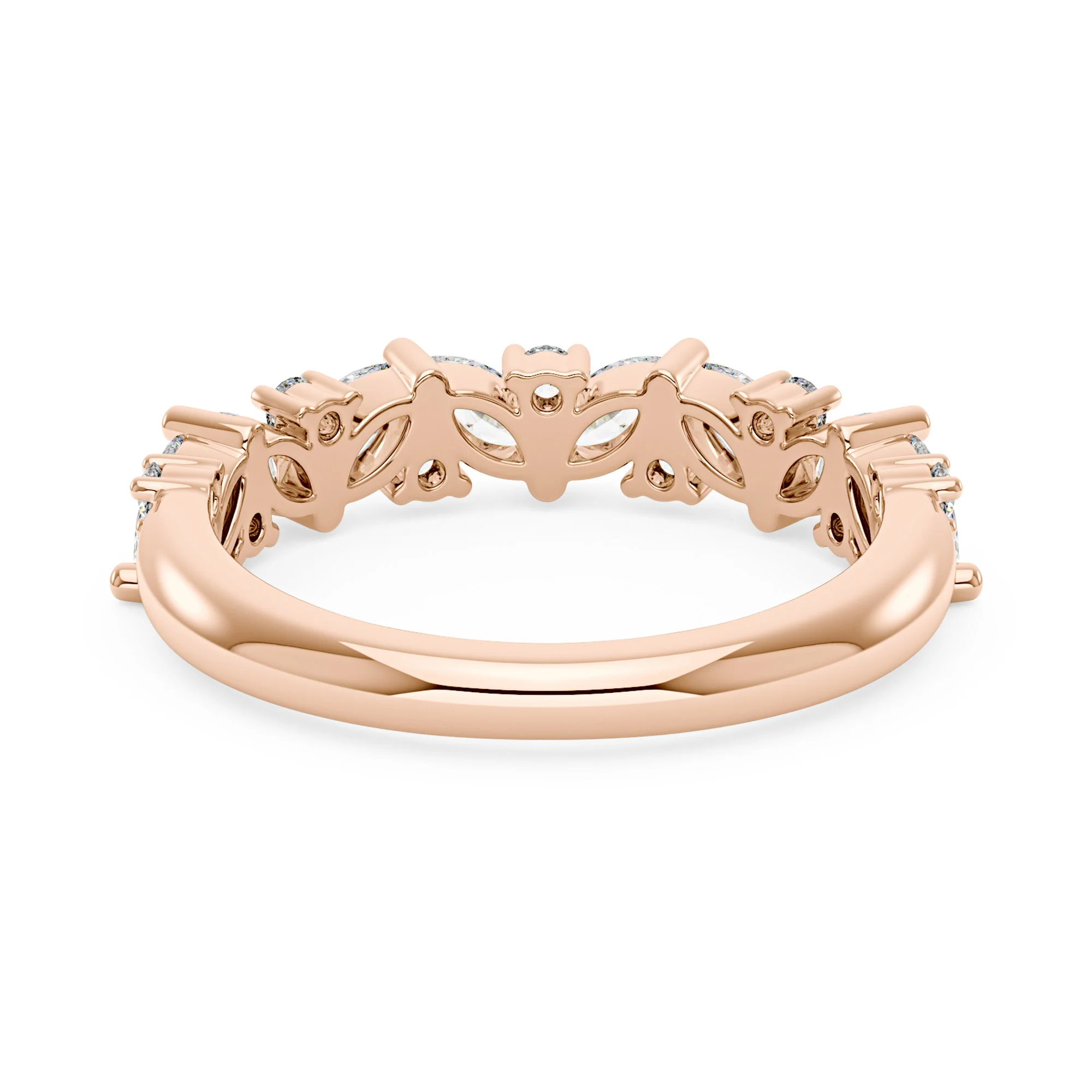 Marquise & Round Half Eternity Band Ring - Image 9