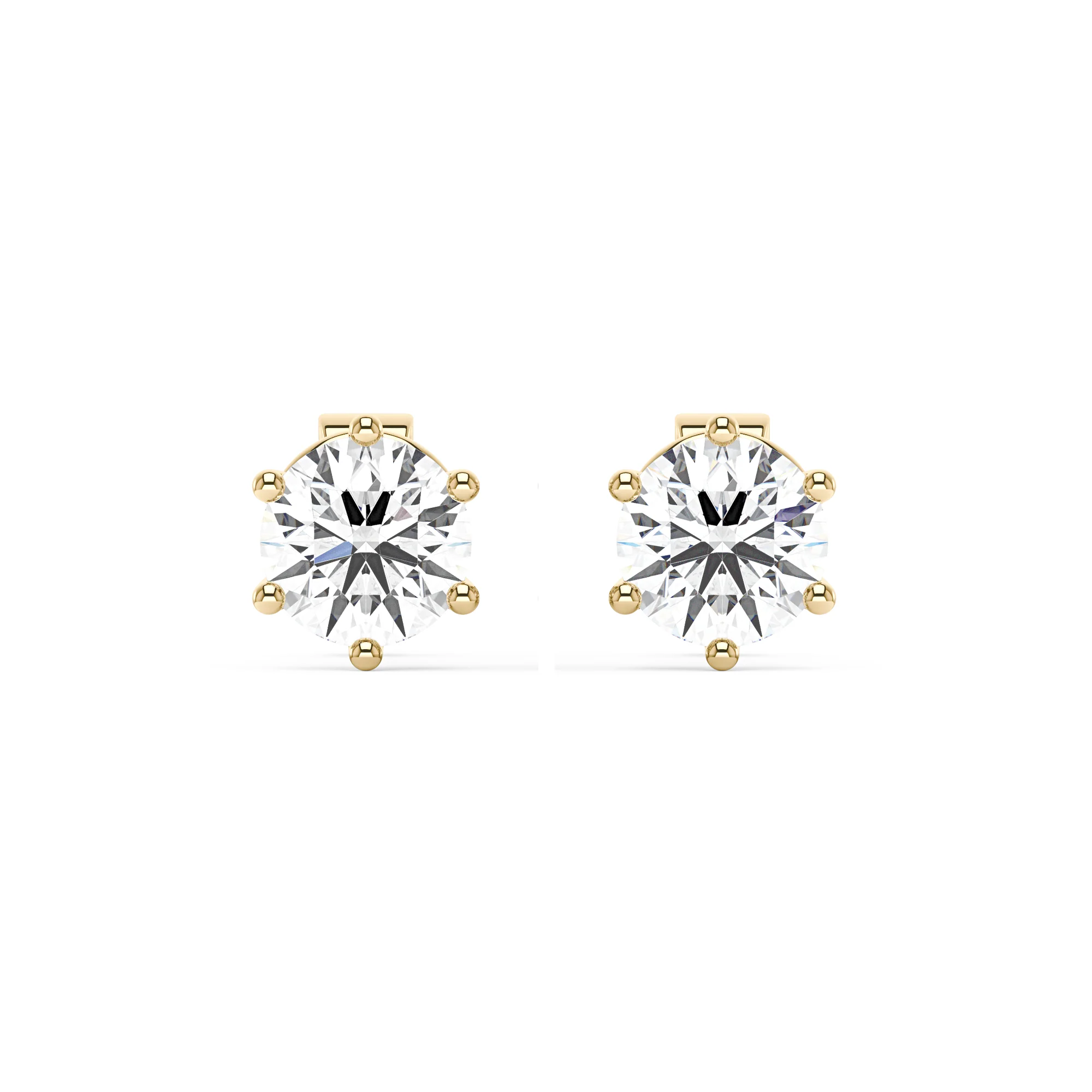 Modern Moissanite 6-Prong Studs - Image 4