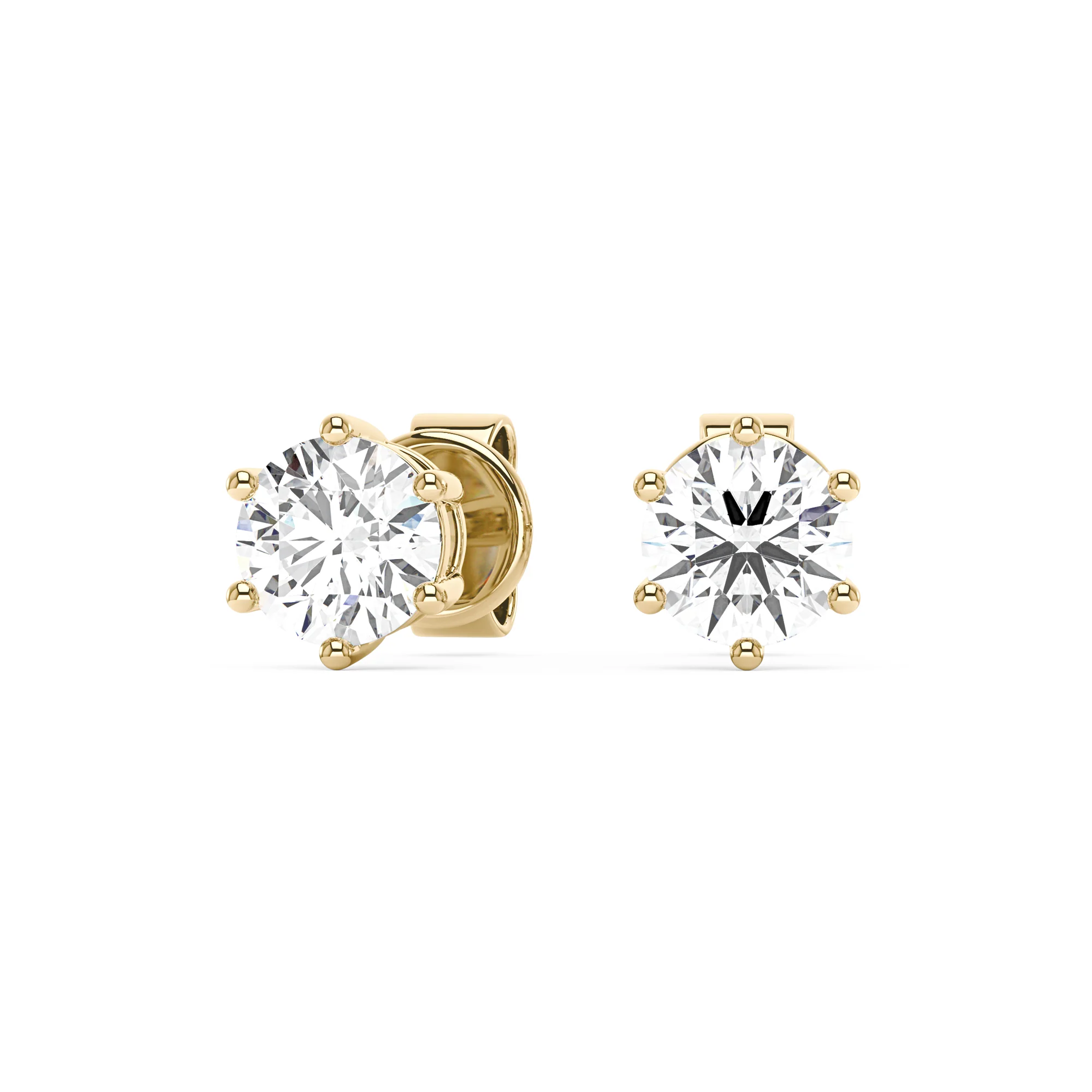 Modern Moissanite 6-Prong Studs - Image 5