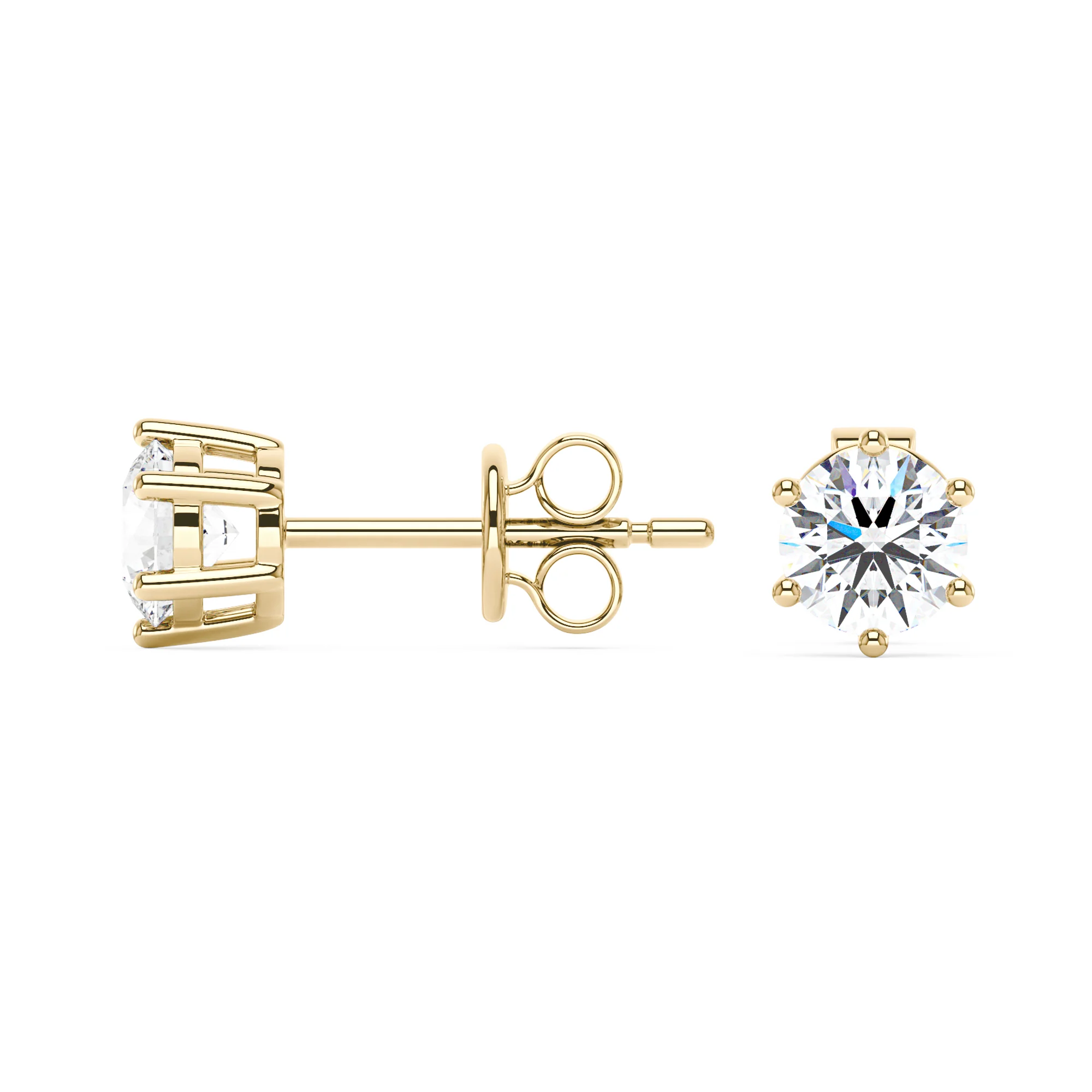 Modern Moissanite 6-Prong Studs - Image 6
