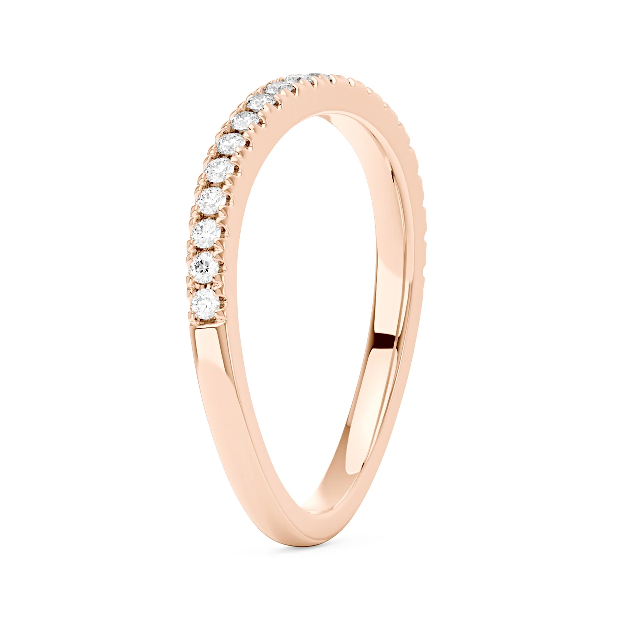 Nature Inspired Wave Moissanite Pavé Half Eternity Band - Image 8