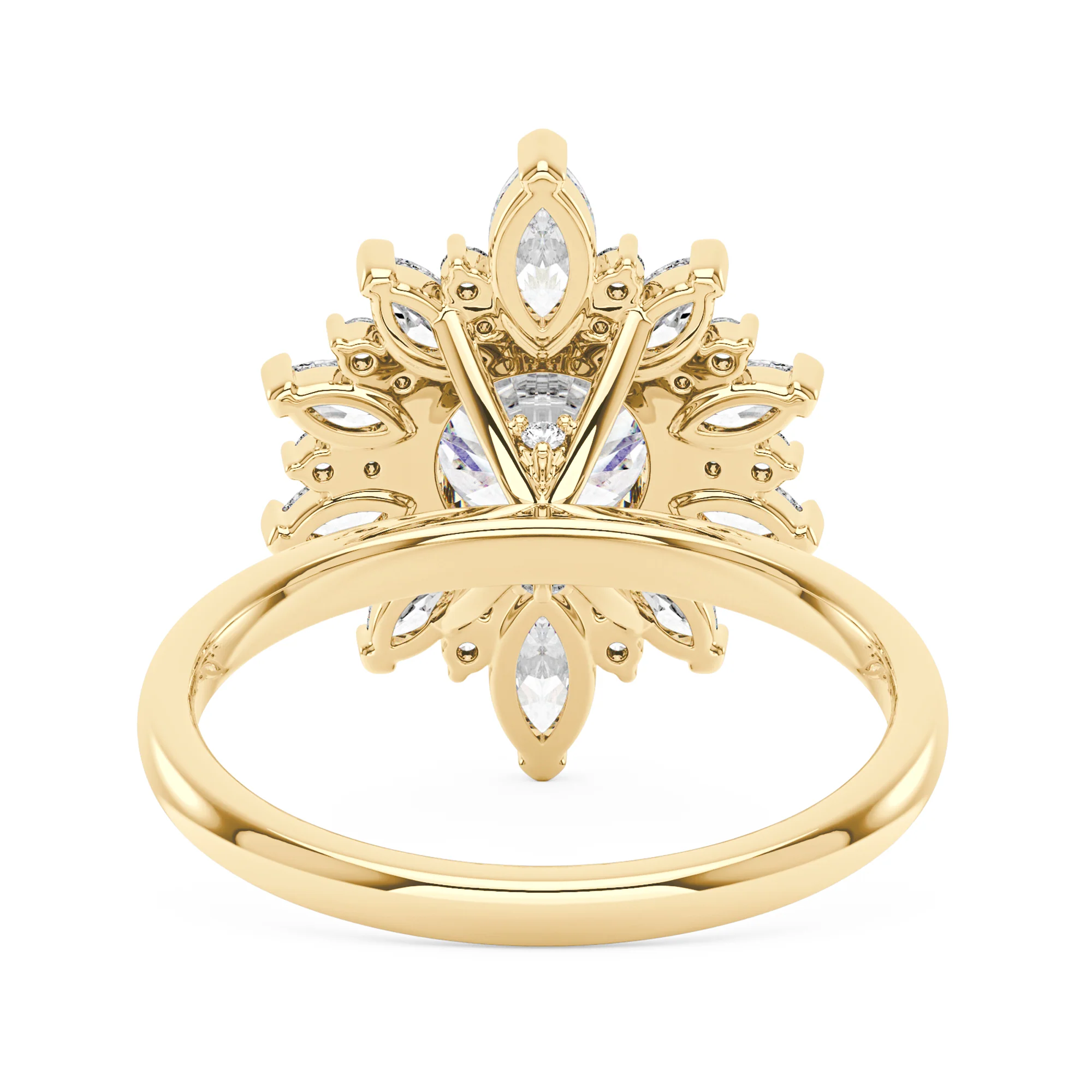 Nature Inspired Floral Moissanite Ring - Image 6
