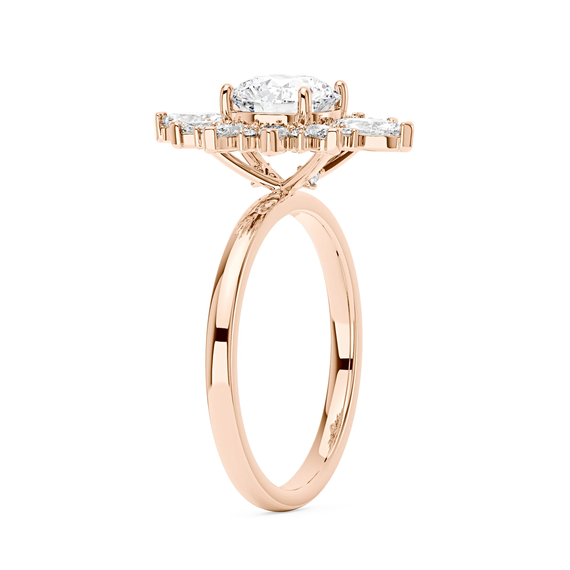 Nature Inspired Floral Moissanite Ring - Image 8