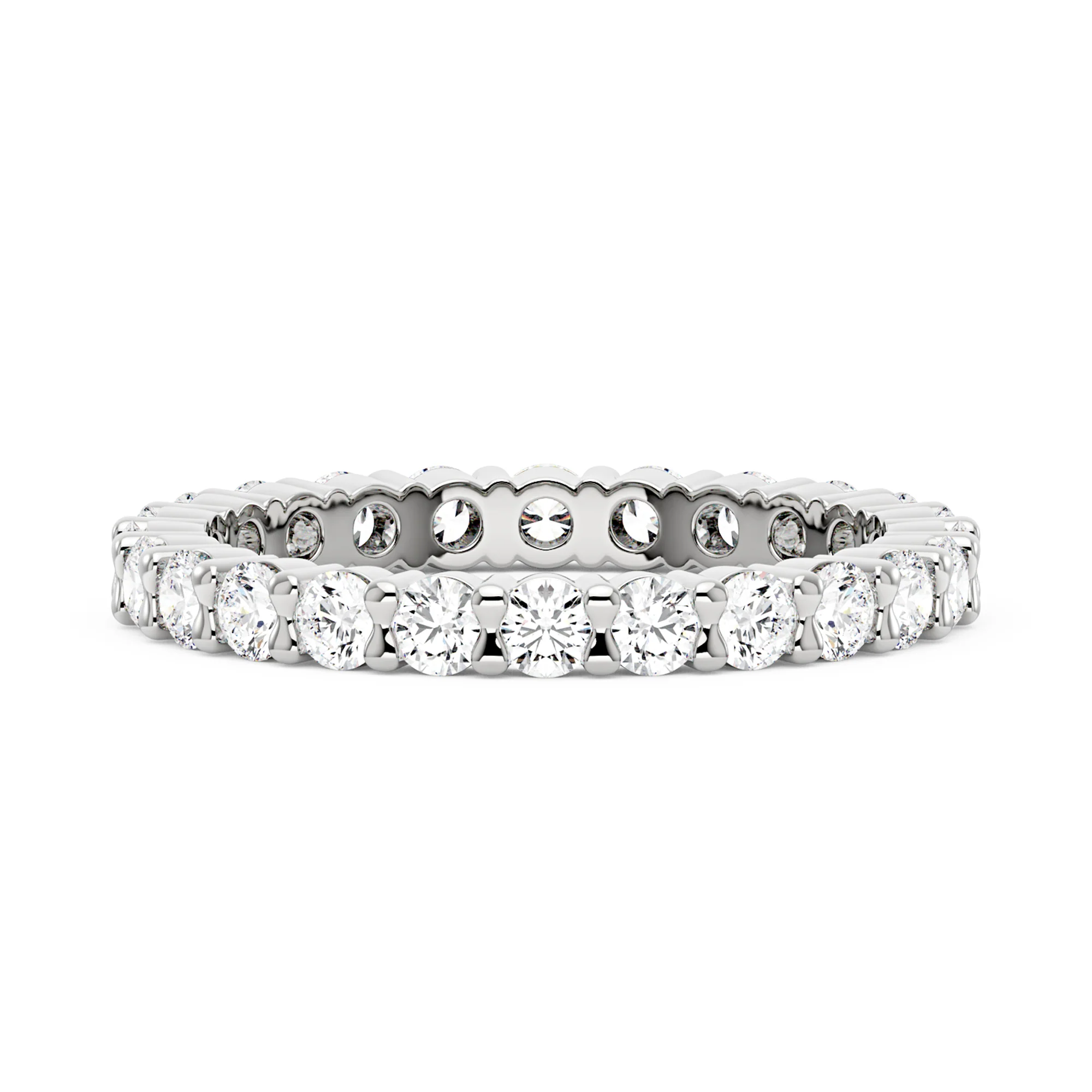 Elongated Oval Cut Moissanite Engagement Ring and Pavé Wedding Band Set - Image 8