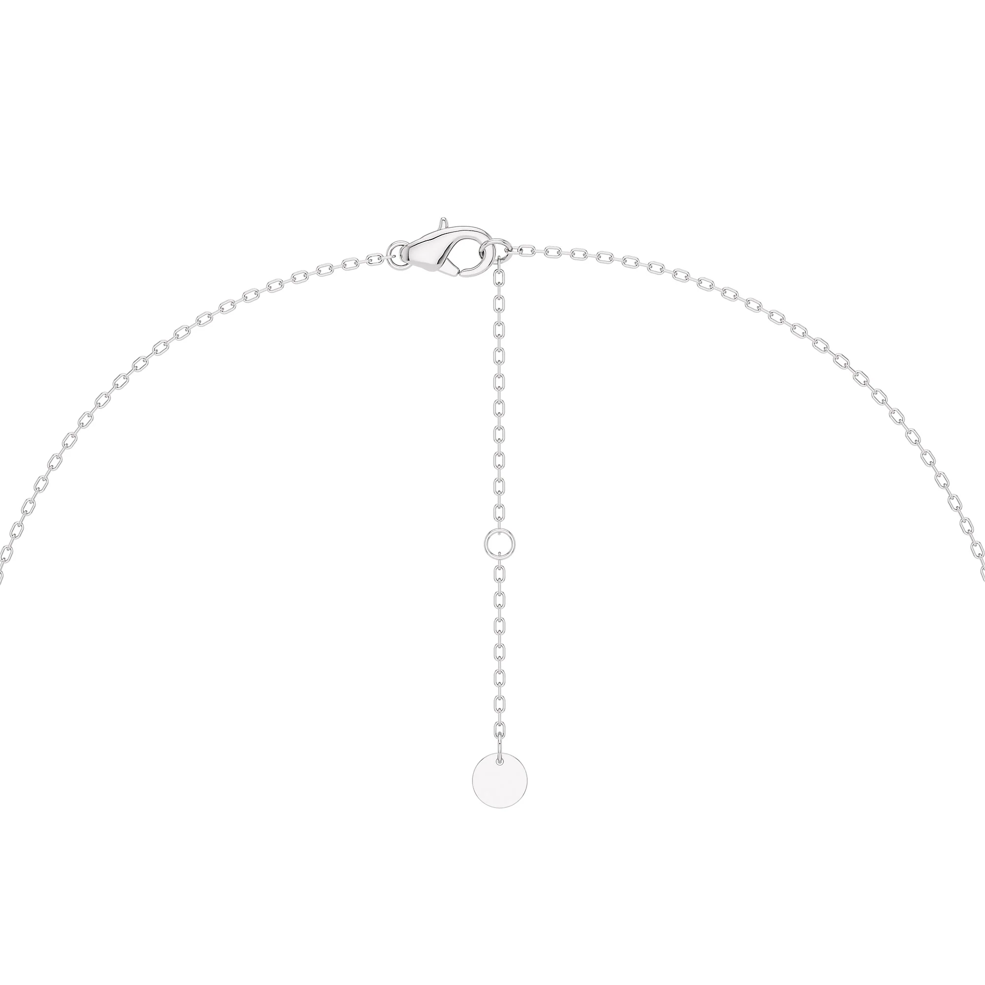 Oval Cut Halo Diamond Pendant Necklace - Image 7