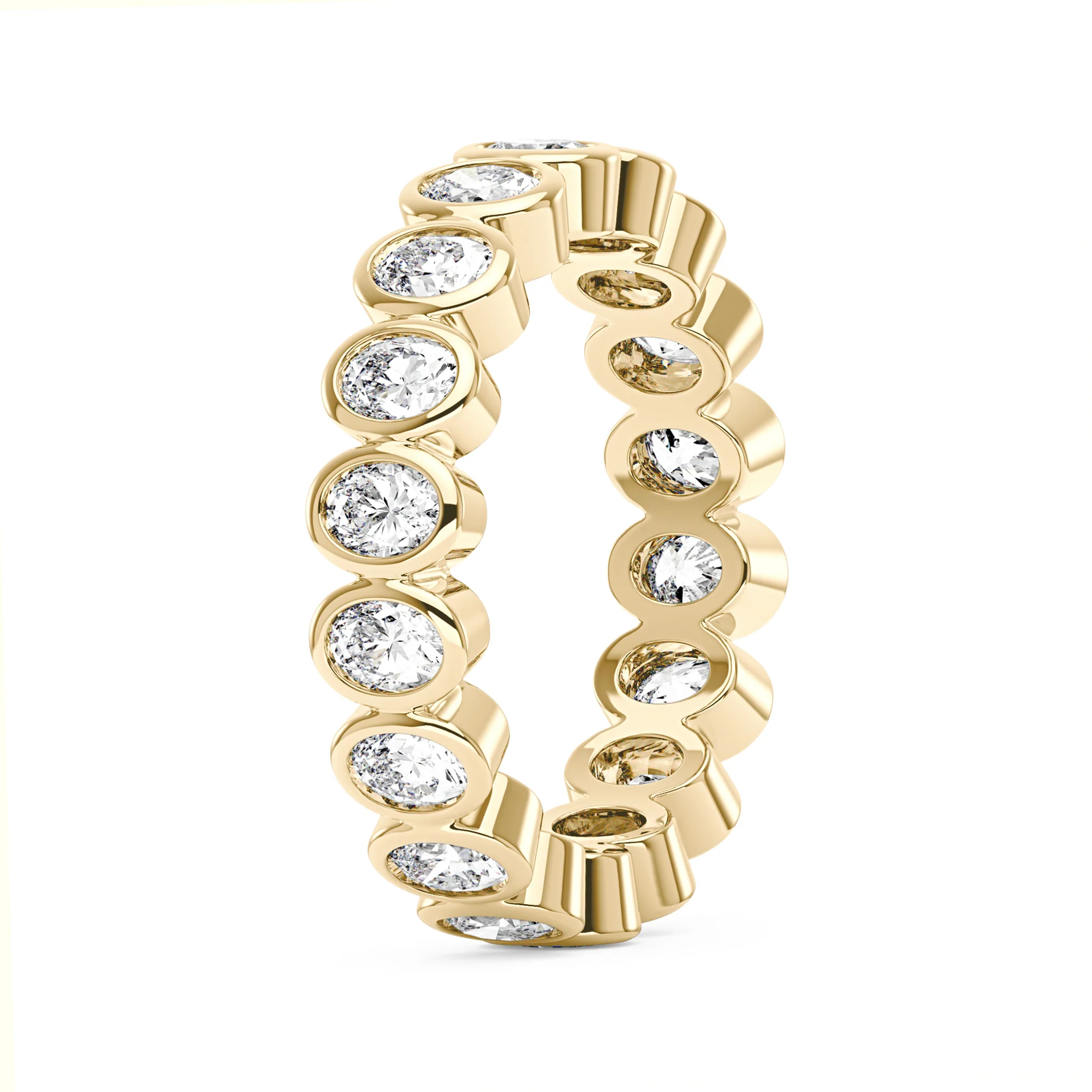 Oval Moissanite Bezel Eternity Band - Image 3