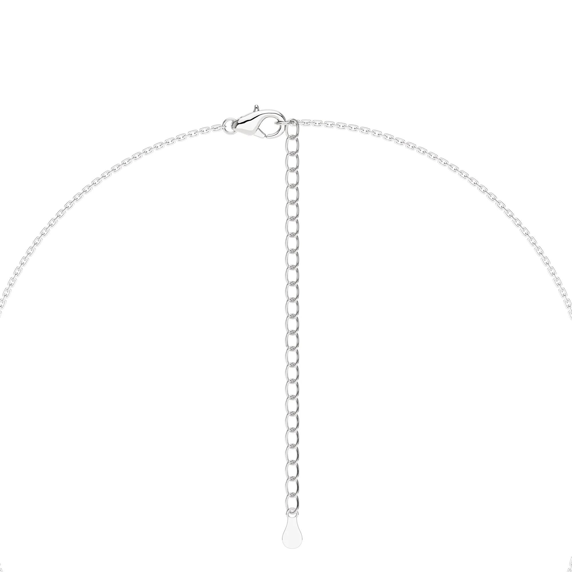 Oval Moissanite Pendant Necklace - Image 3