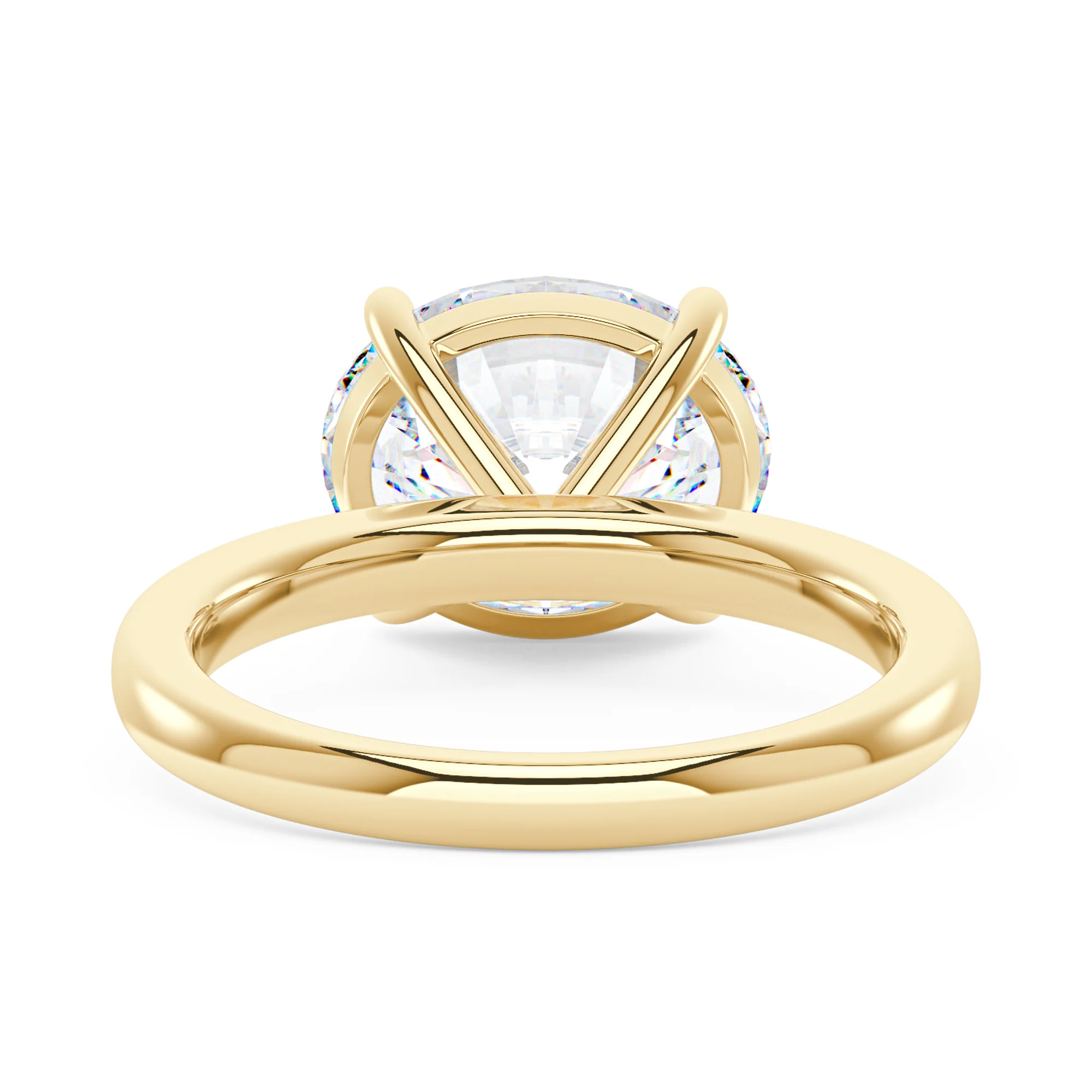 Oval Moissanite Solitaire Engagement Ring - Image 3